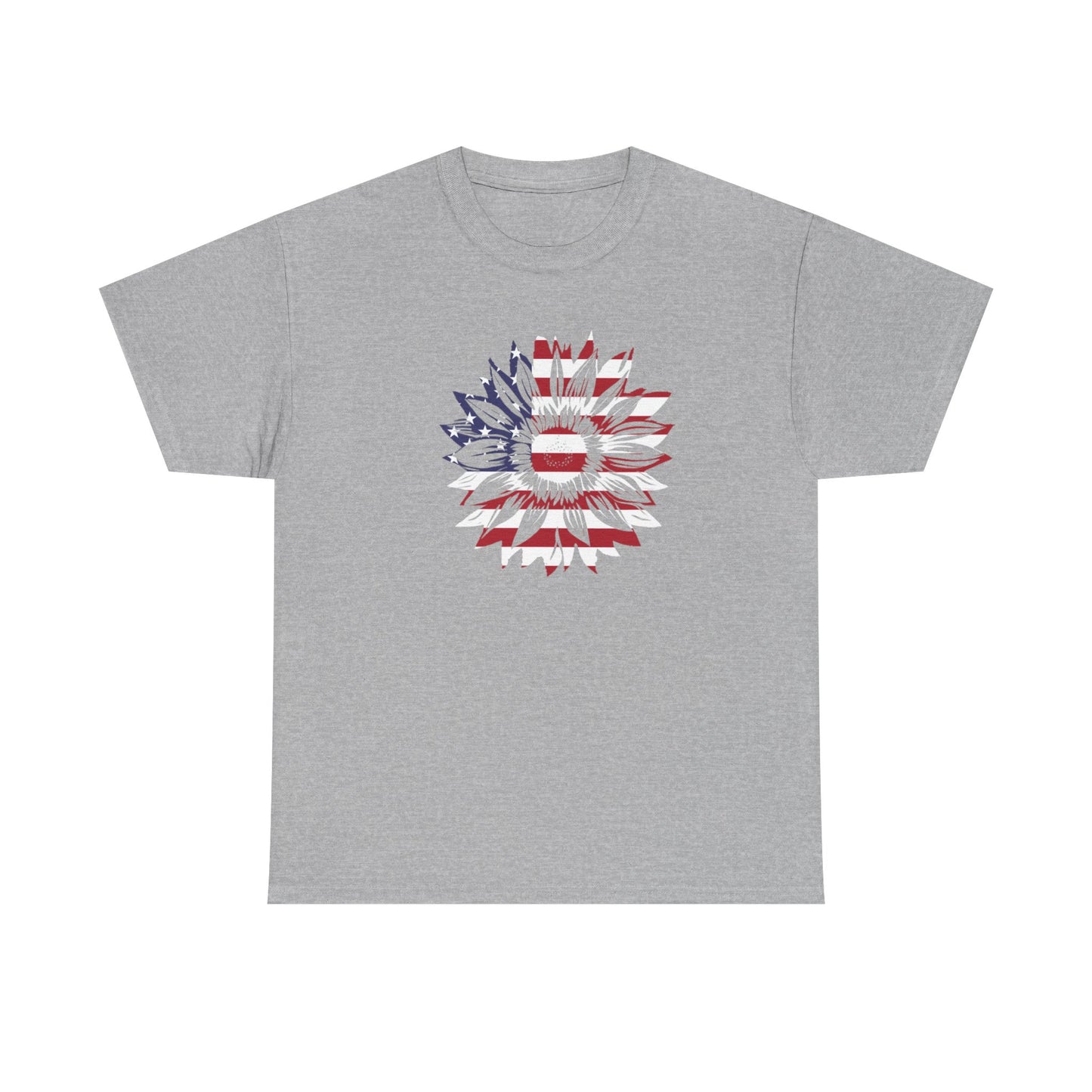 Patriotic Sunflower Unisex Heavy Cotton Tee