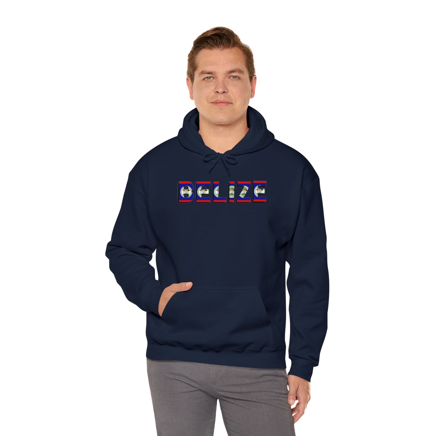 Belize flag Unisex Heavy Blend™ Hooded Sweatshirt