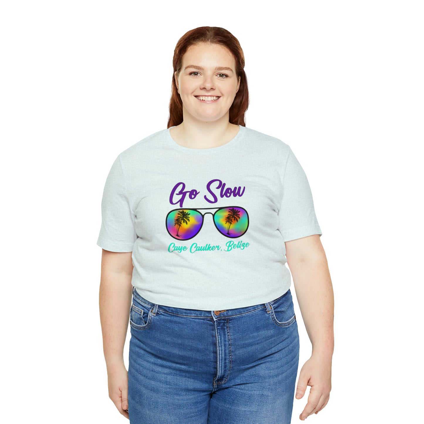 Unisex  Go Slow Purple Short Sleeve Tee