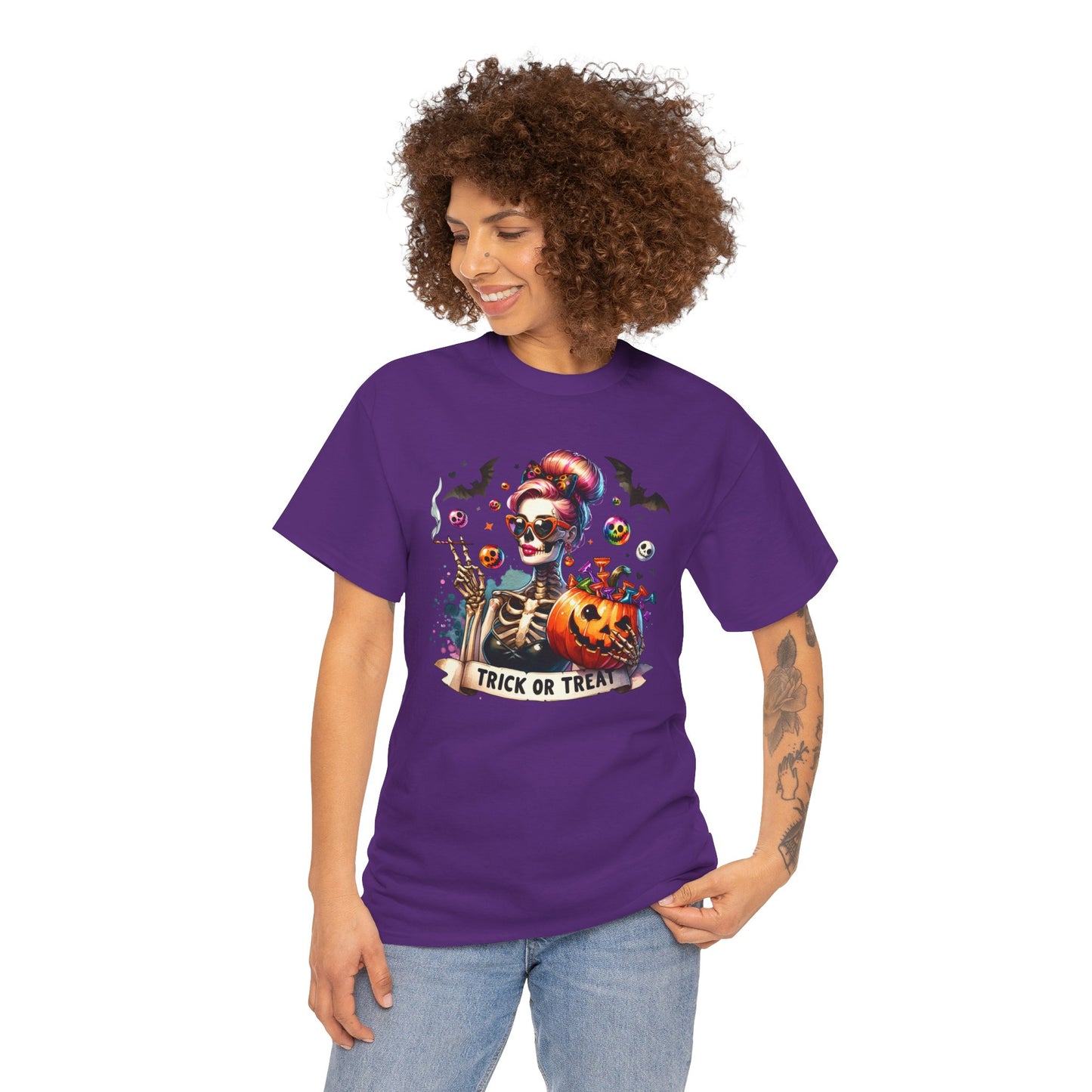 Pumpkin Girl Unisex Heavy Cotton Tee