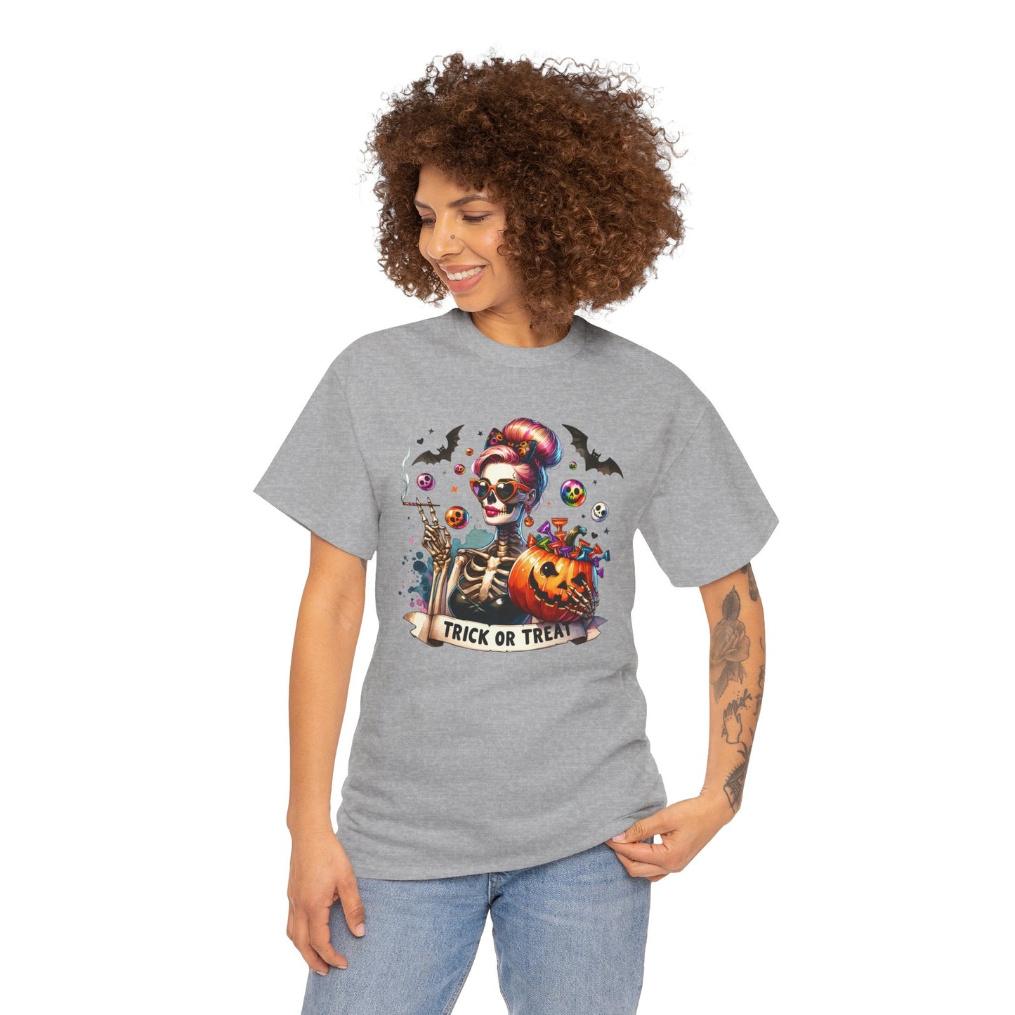 Pumpkin Girl Unisex Heavy Cotton Tee