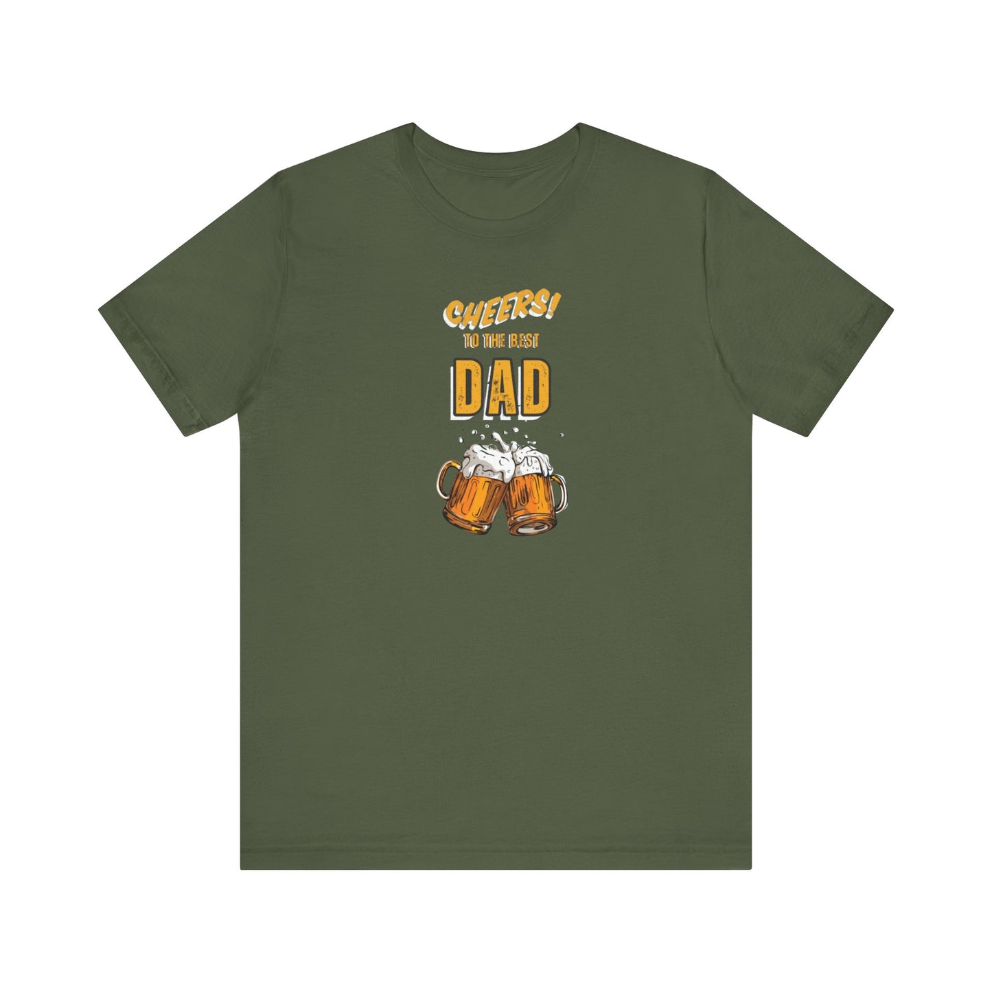 Cheers to the Best Dad Unisex Jersey Short Sleeve Tee
