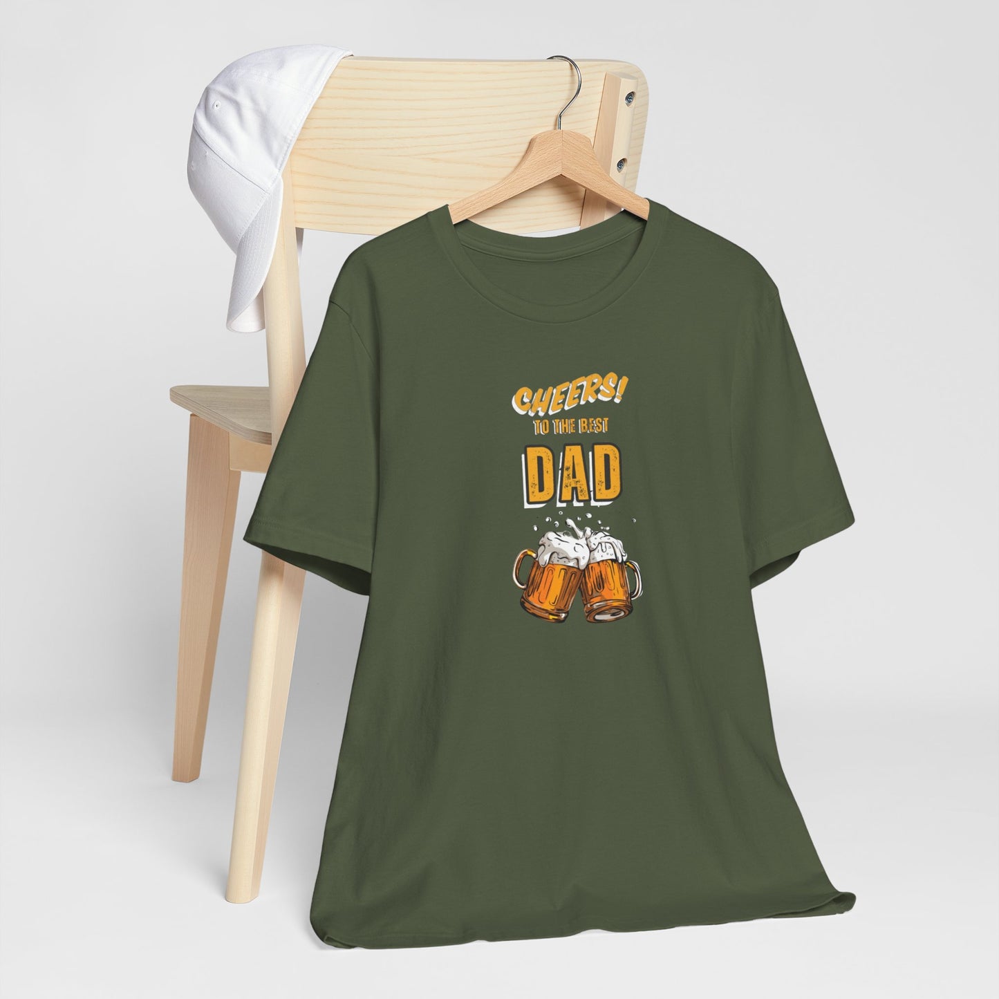 Cheers to the Best Dad Unisex Jersey Short Sleeve Tee