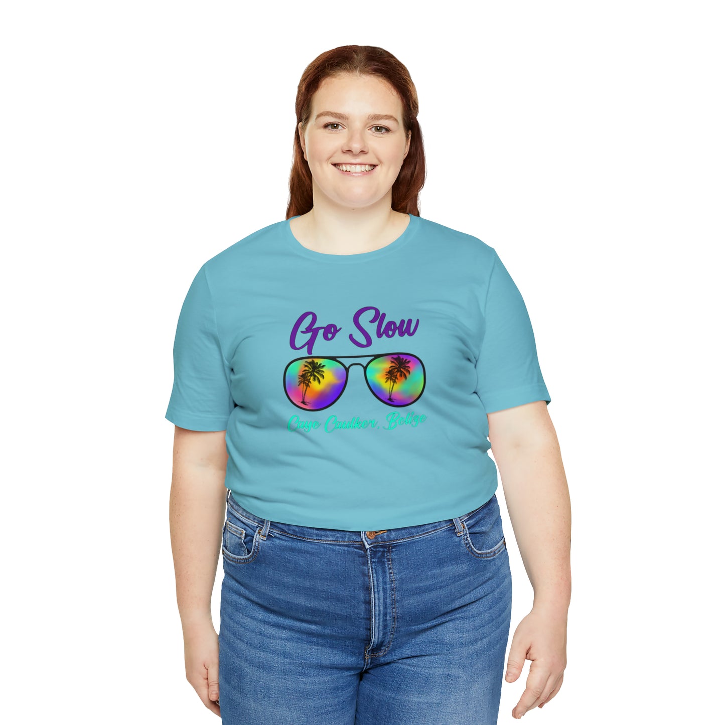 Unisex  Go Slow Purple Short Sleeve Tee