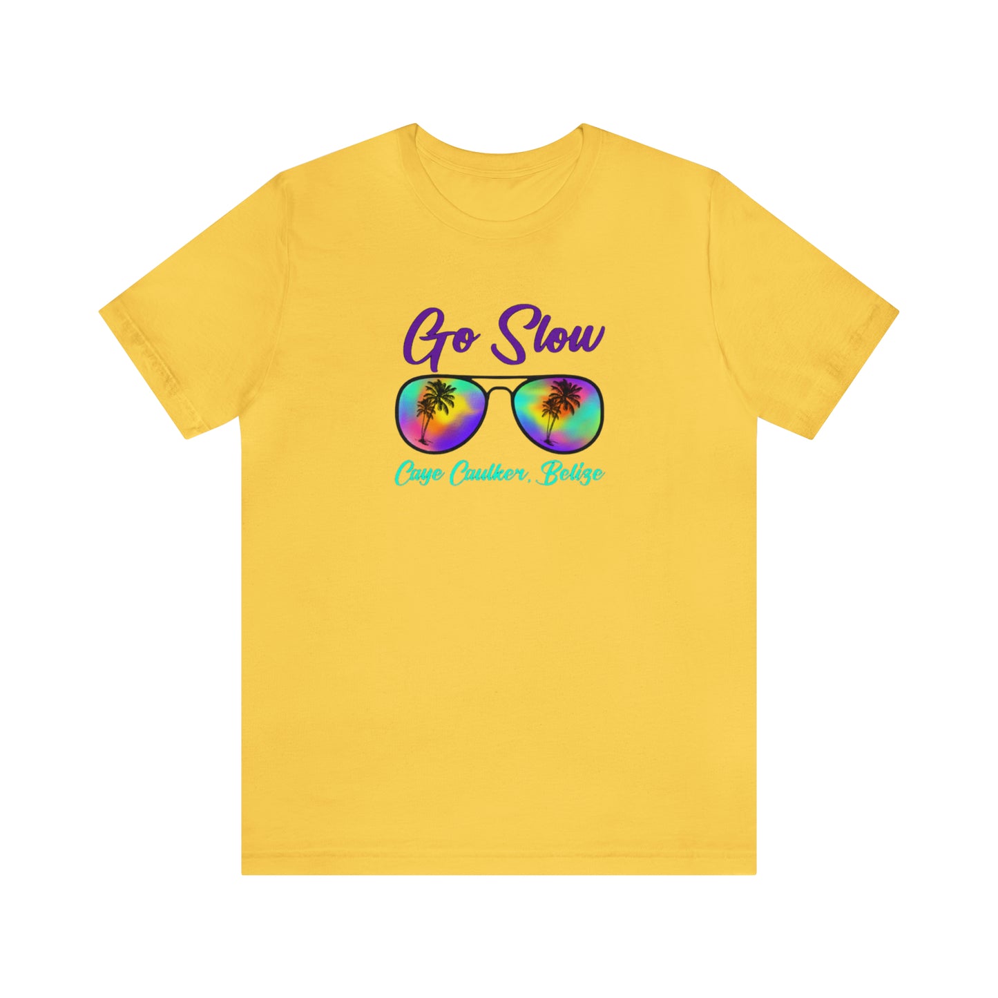 Unisex  Go Slow Purple Short Sleeve Tee