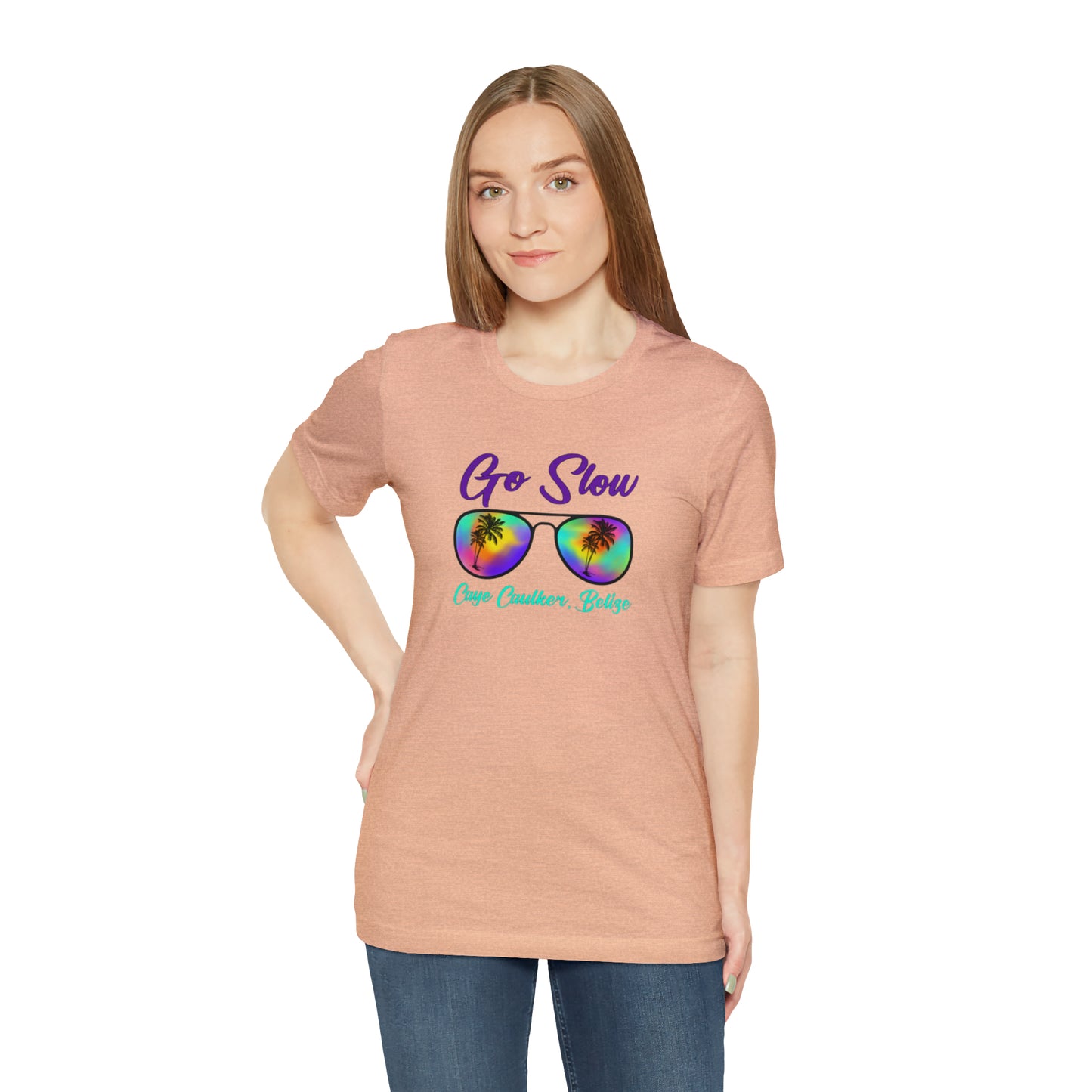 Unisex  Go Slow Purple Short Sleeve Tee