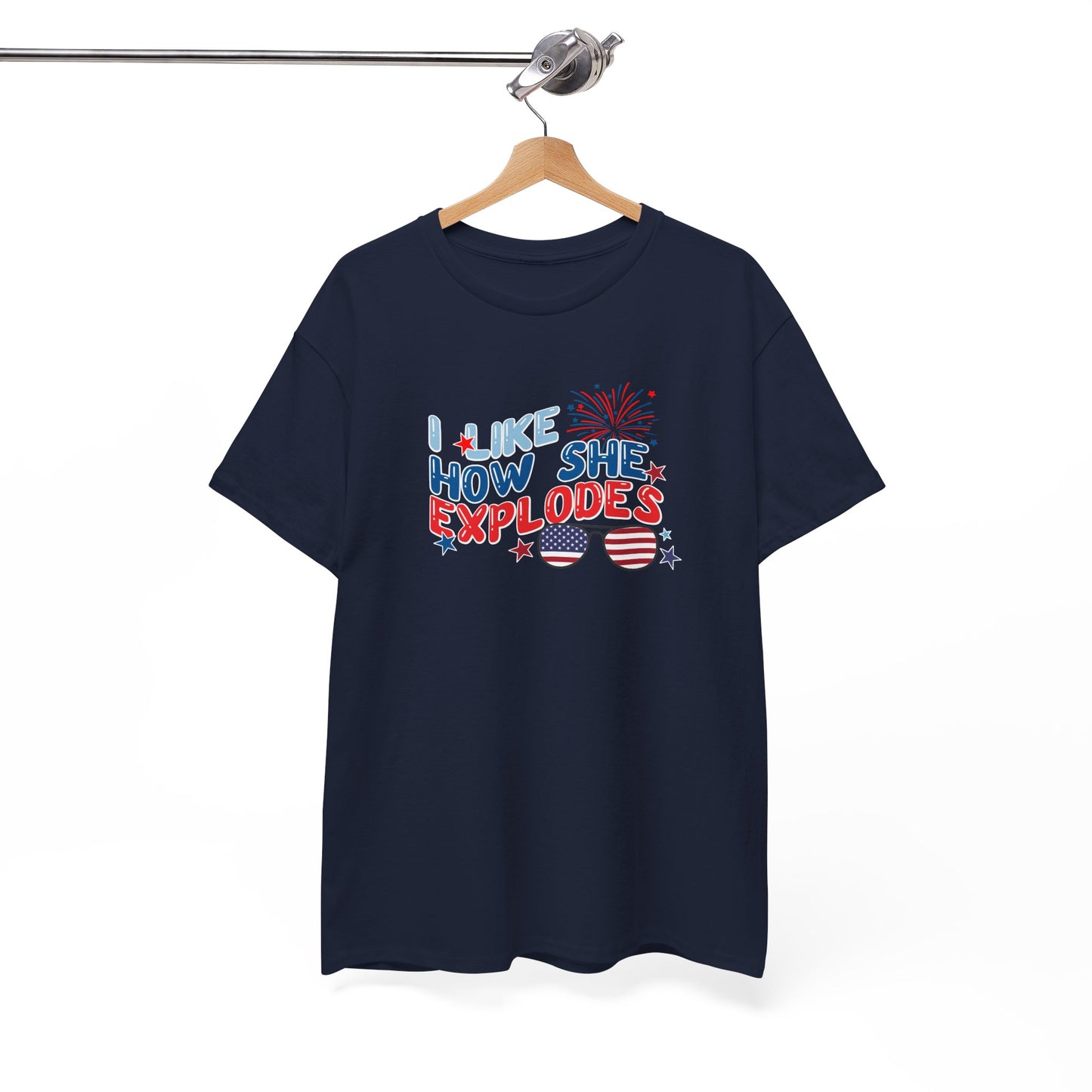 Exploding 4th of July Unisex Heavy Cotton Tee