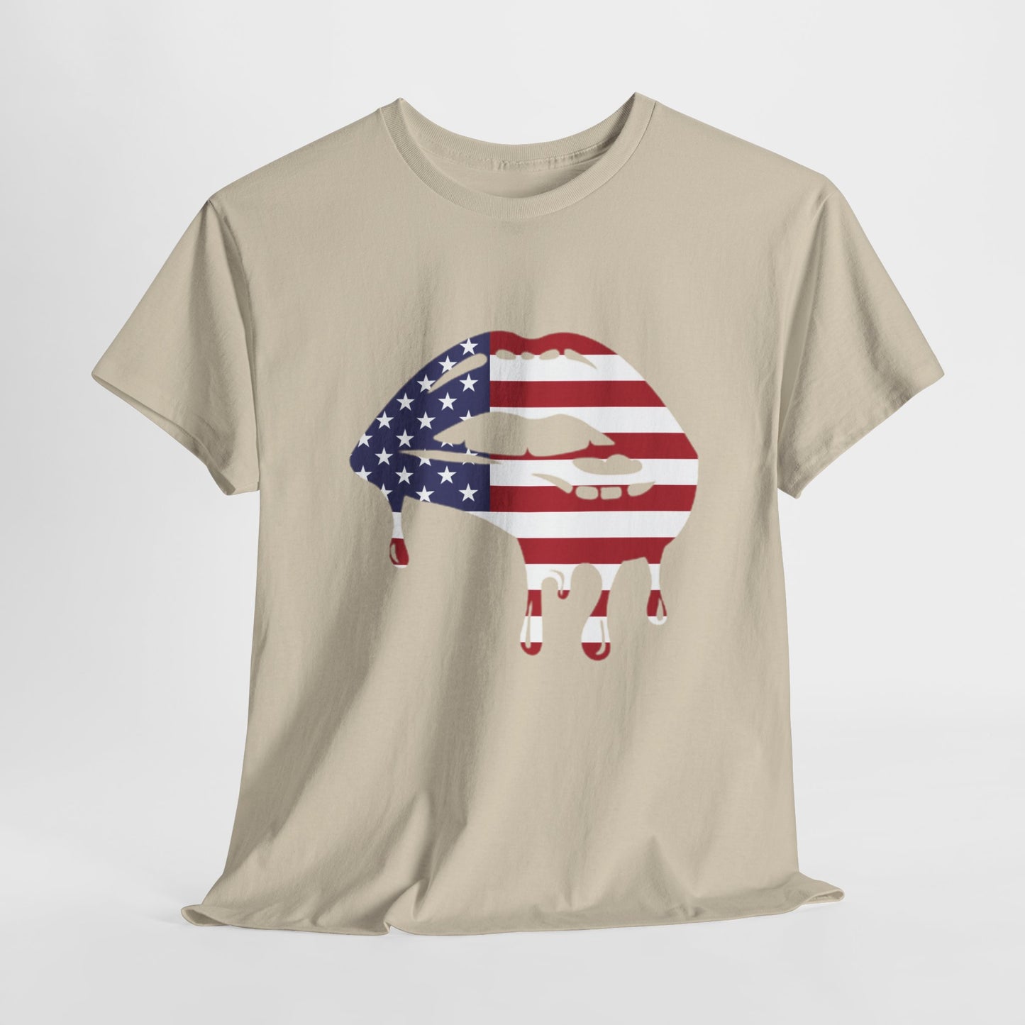 Patriotic Lips Unisex Heavy Cotton Tee