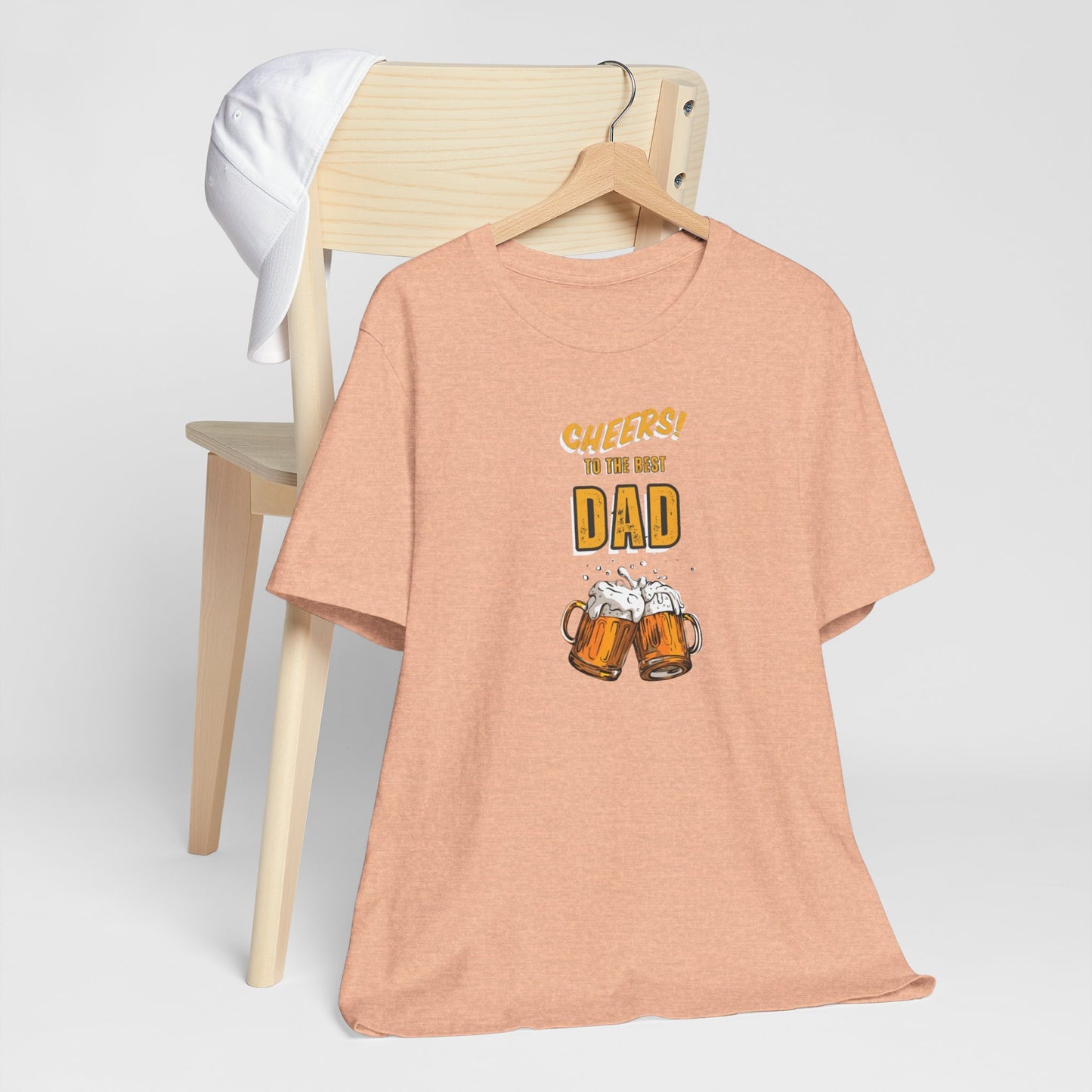 Cheers to the Best Dad Unisex Jersey Short Sleeve Tee