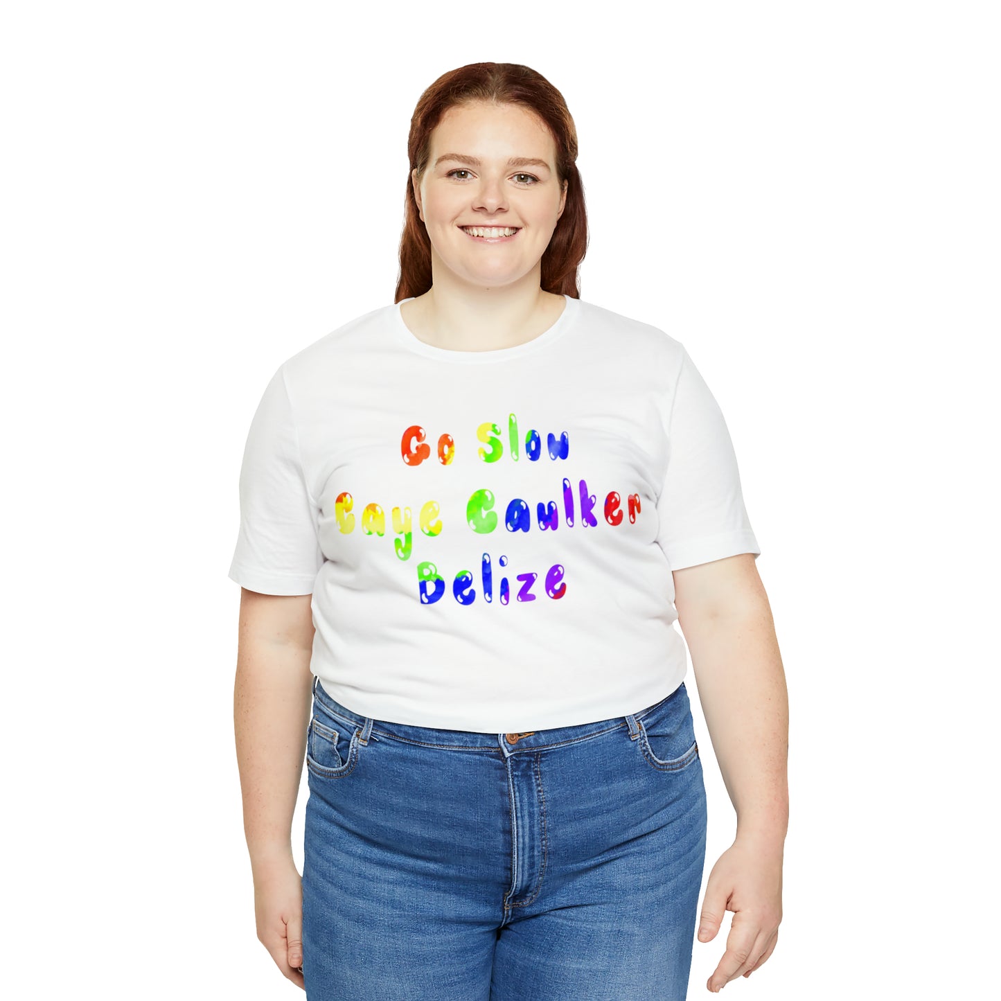 Go Slow Rainbow Unisex Jersey Short Sleeve Tee
