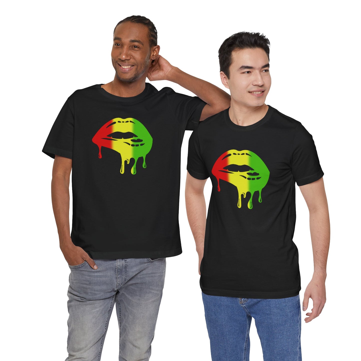 Rasta Lips Unisex Jersey Short Sleeve Tee