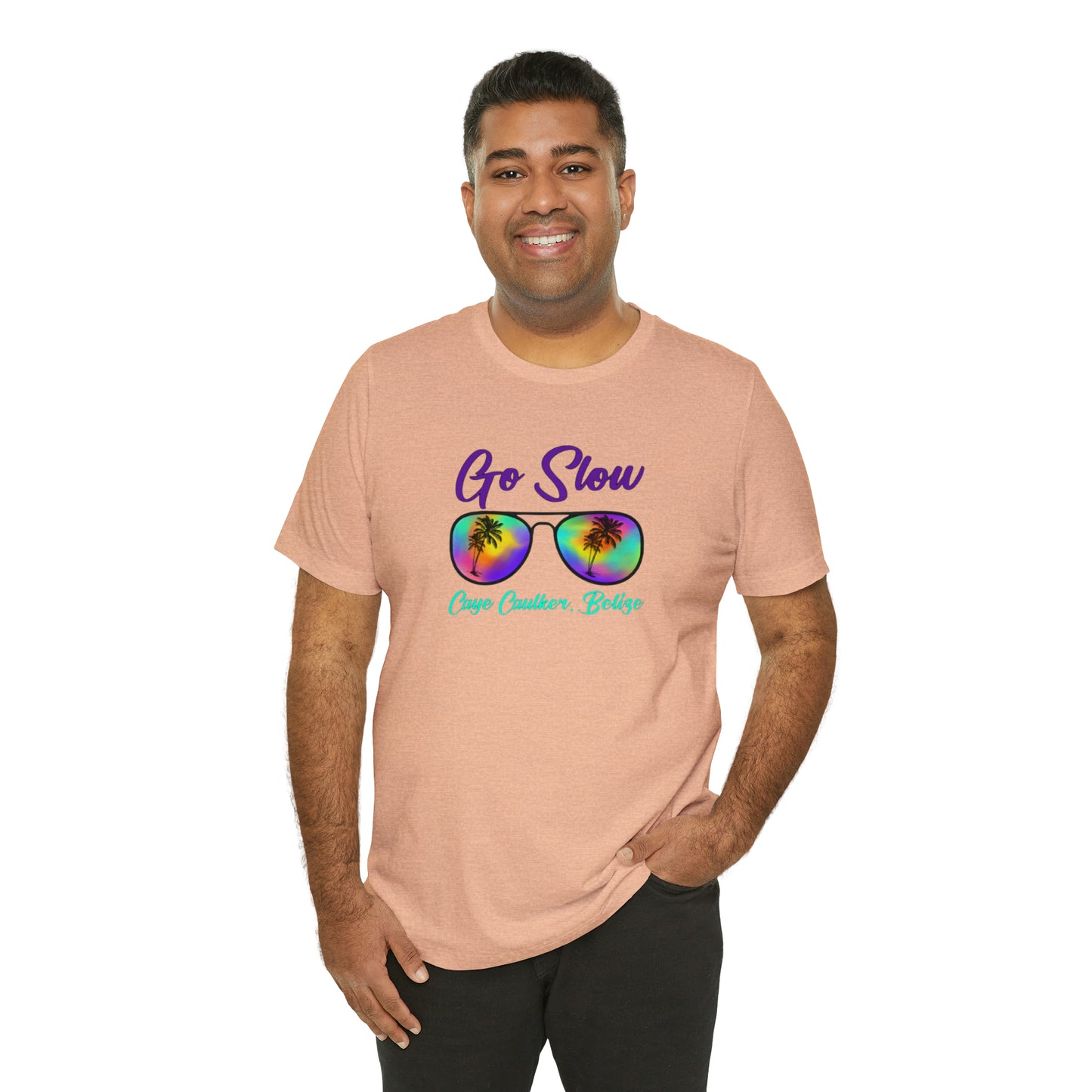 Unisex  Go Slow Purple Short Sleeve Tee