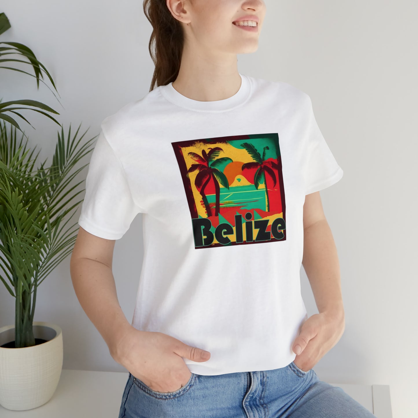 Retro Belize Unisex Jersey Short Sleeve Tee