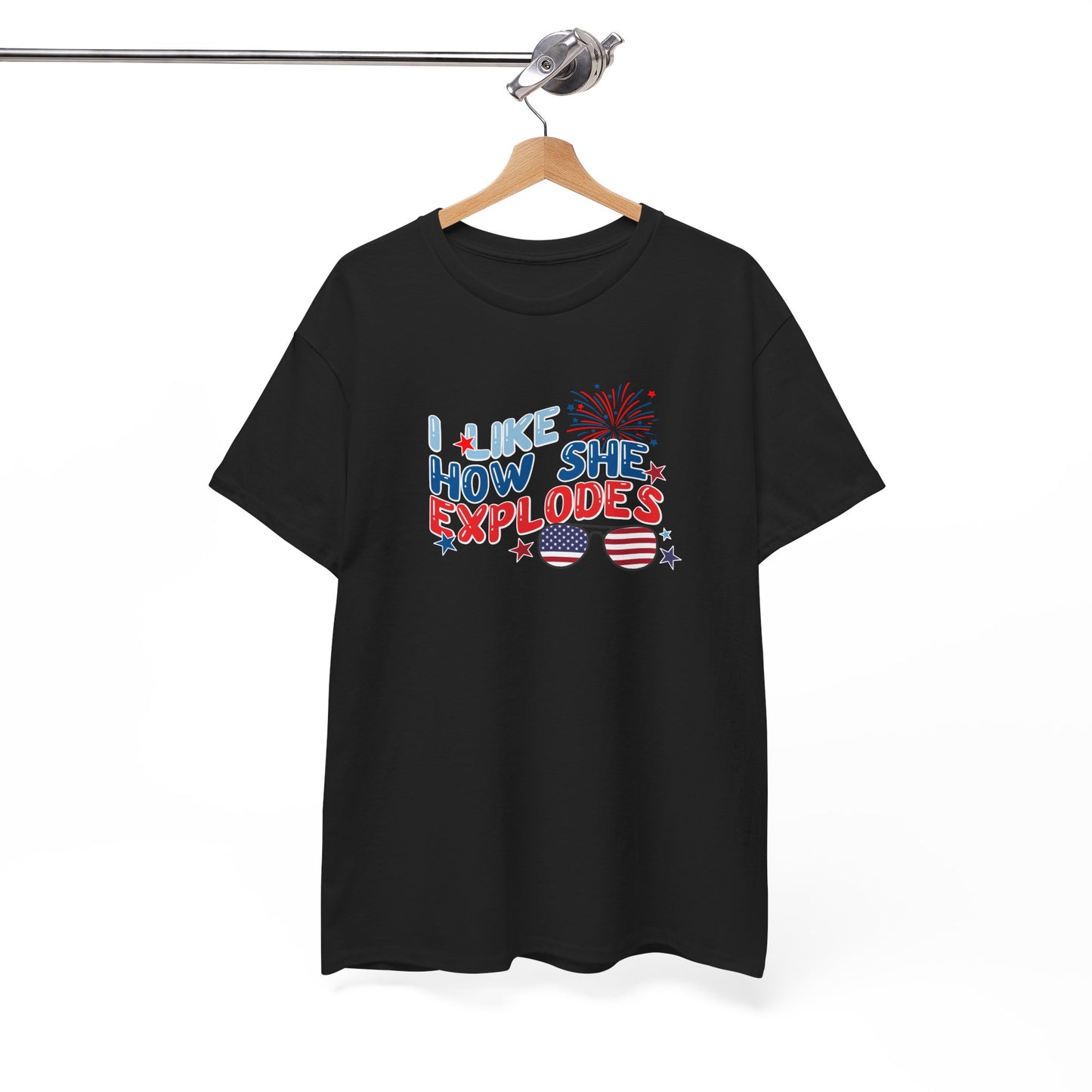 Exploding 4th of July Unisex Heavy Cotton Tee