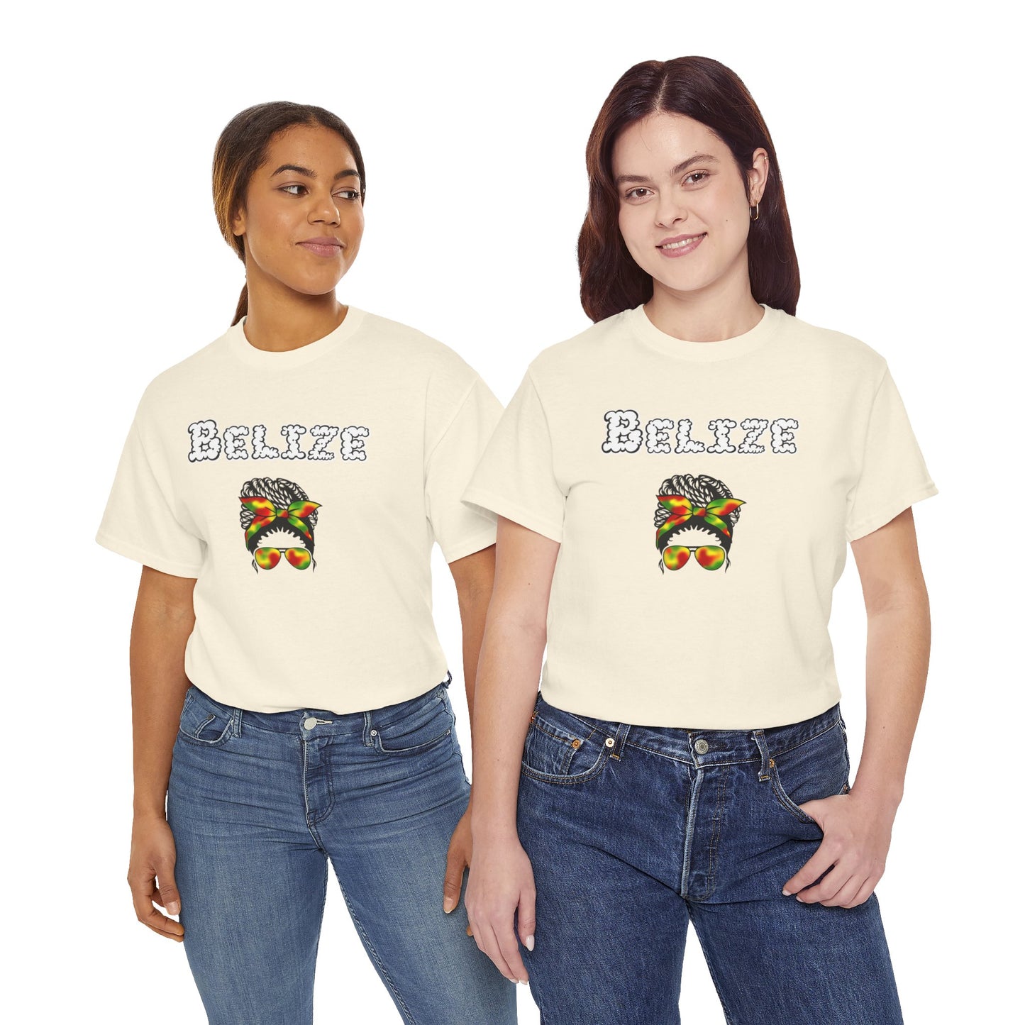 Belize Smoke Messy Bun Unisex Heavy Cotton Tee