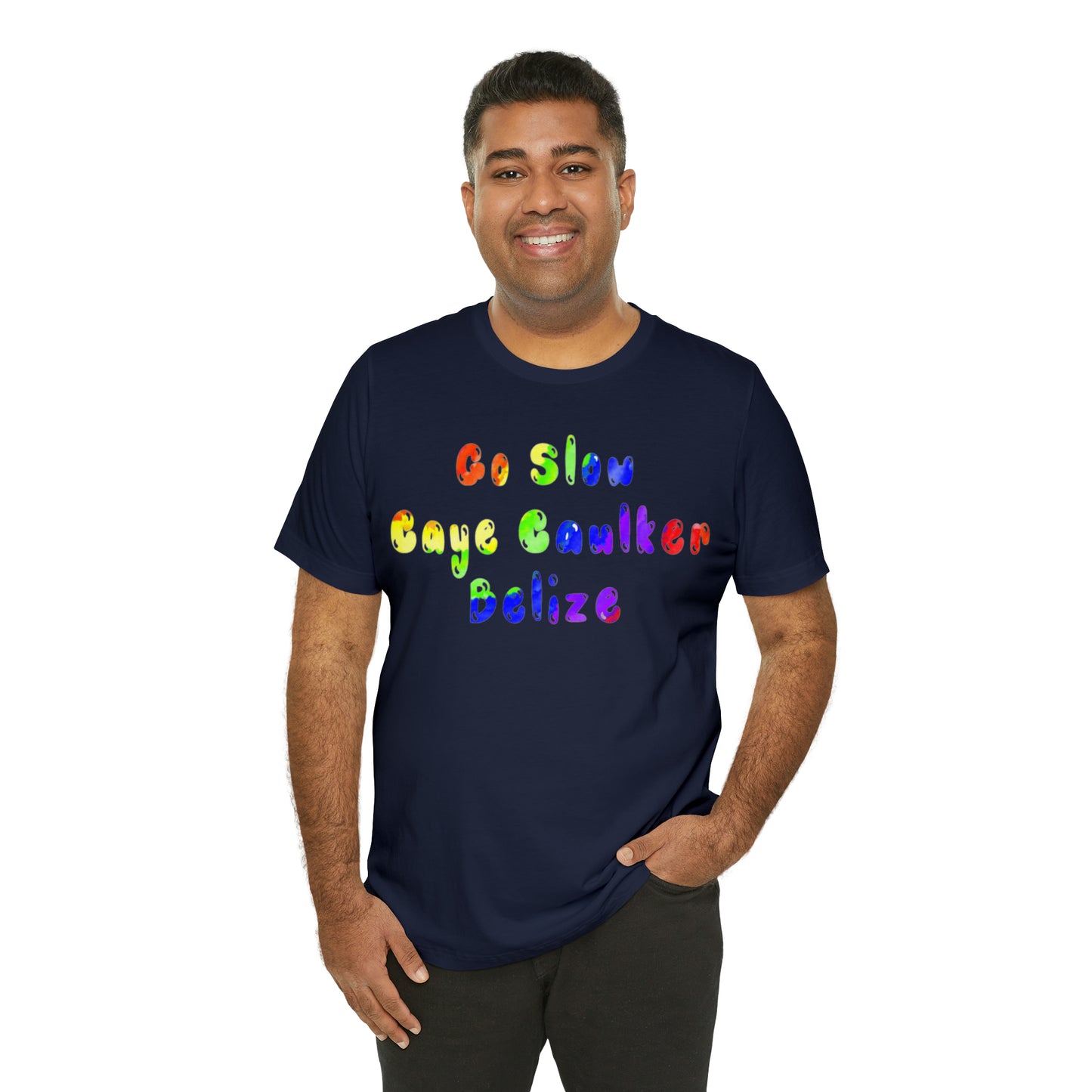 Go Slow Rainbow Unisex Jersey Short Sleeve Tee
