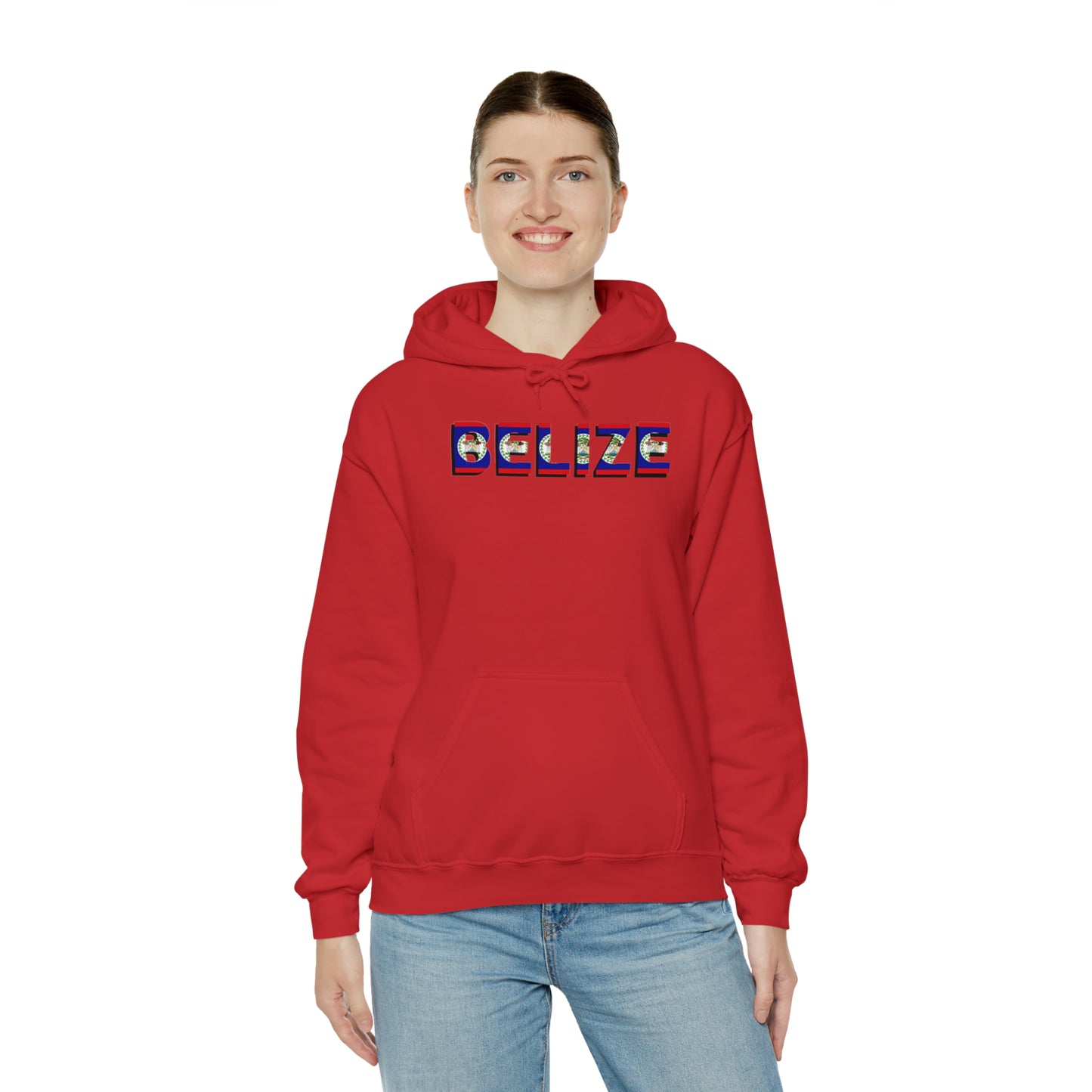 Belize flag Unisex Heavy Blend™ Hooded Sweatshirt