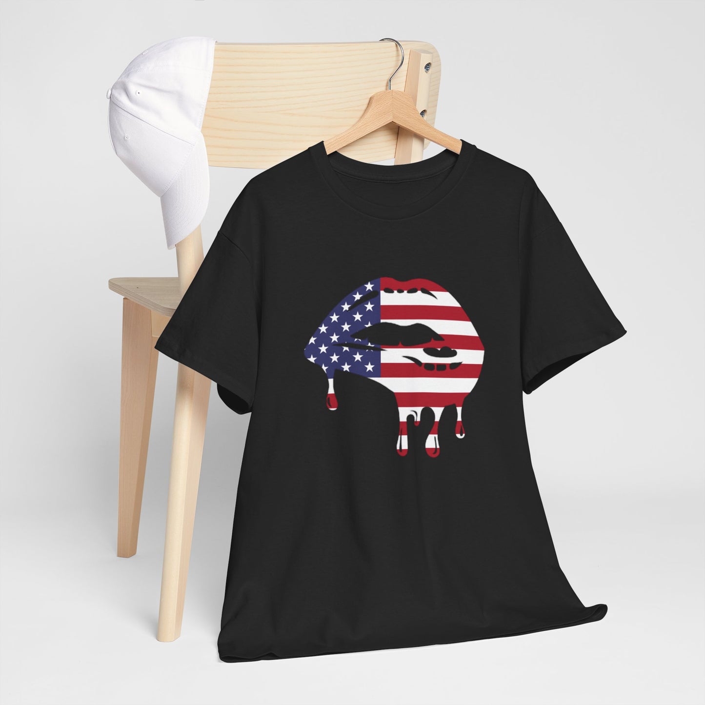Patriotic Lips Unisex Heavy Cotton Tee
