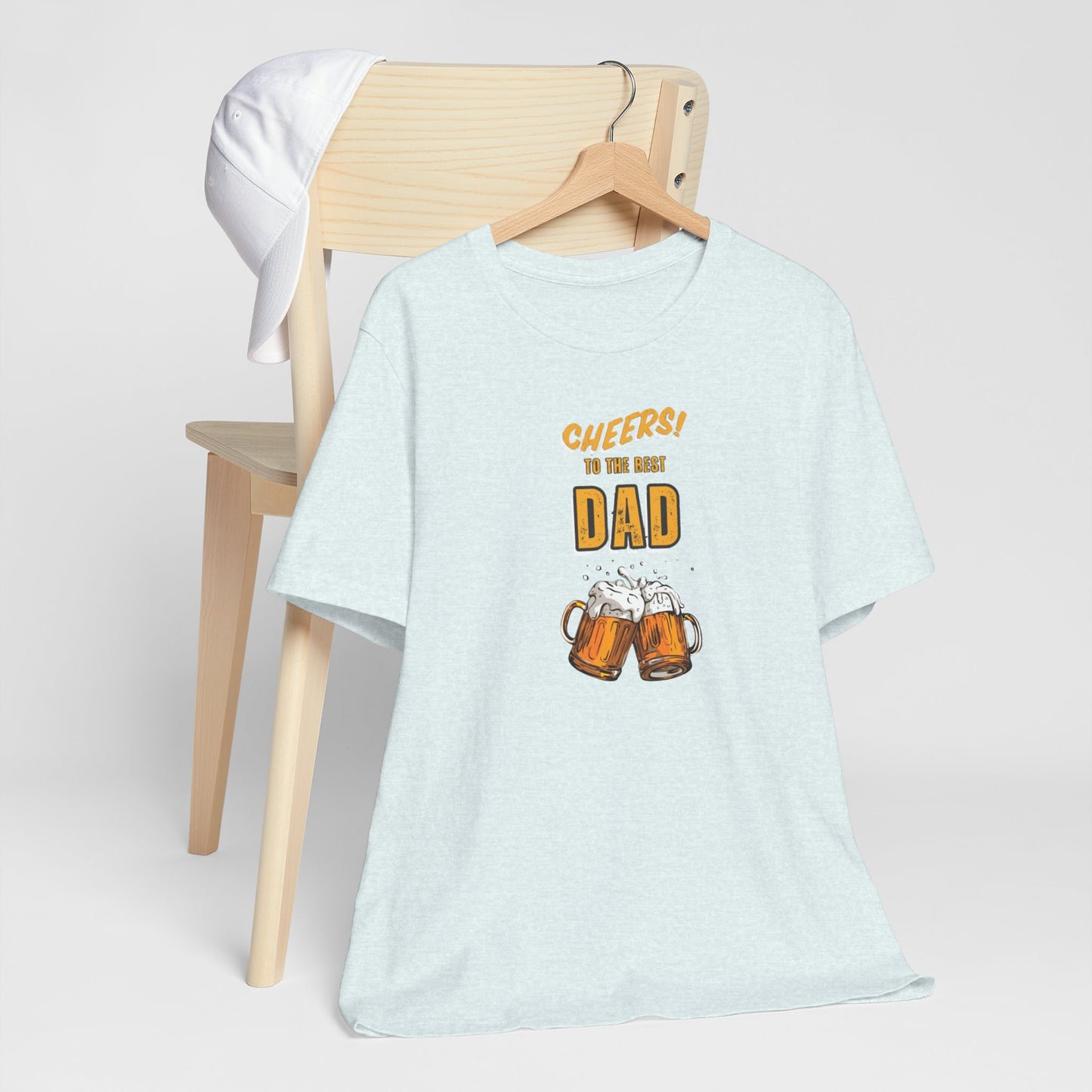Cheers to the Best Dad Unisex Jersey Short Sleeve Tee