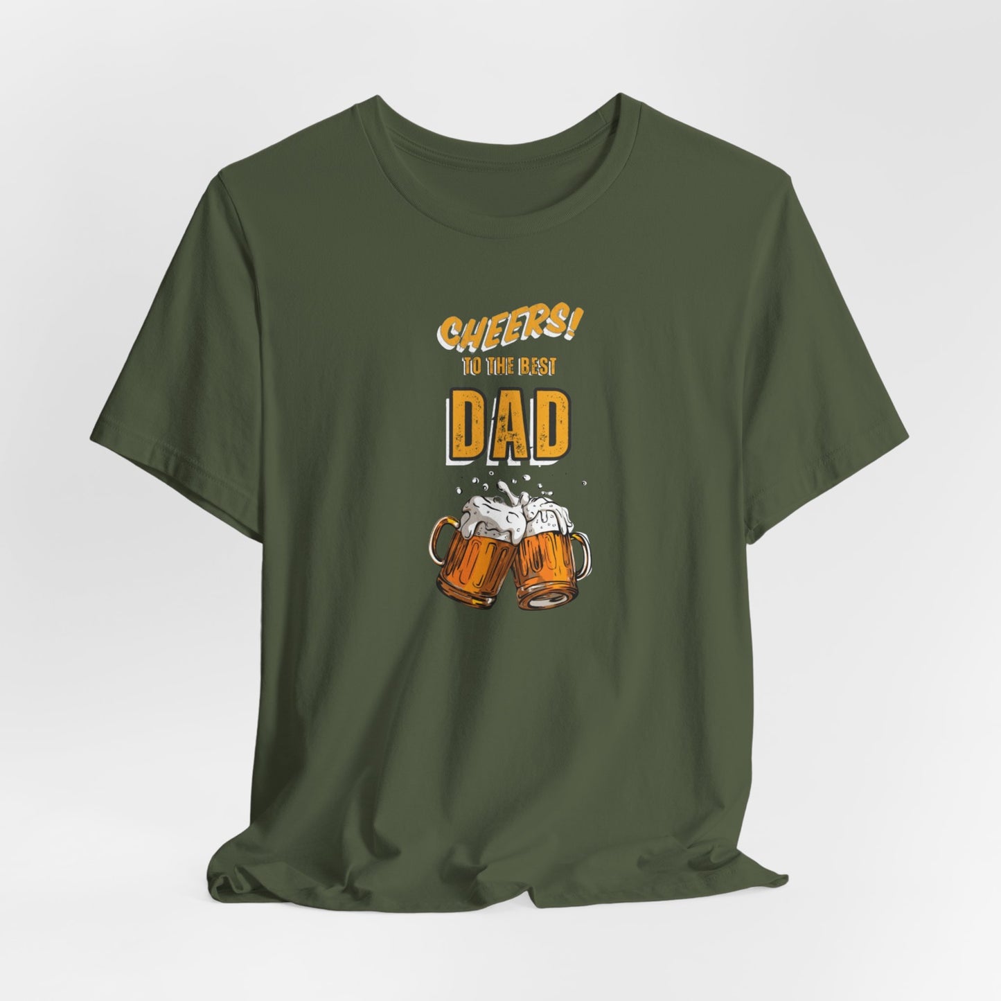 Cheers to the Best Dad Unisex Jersey Short Sleeve Tee