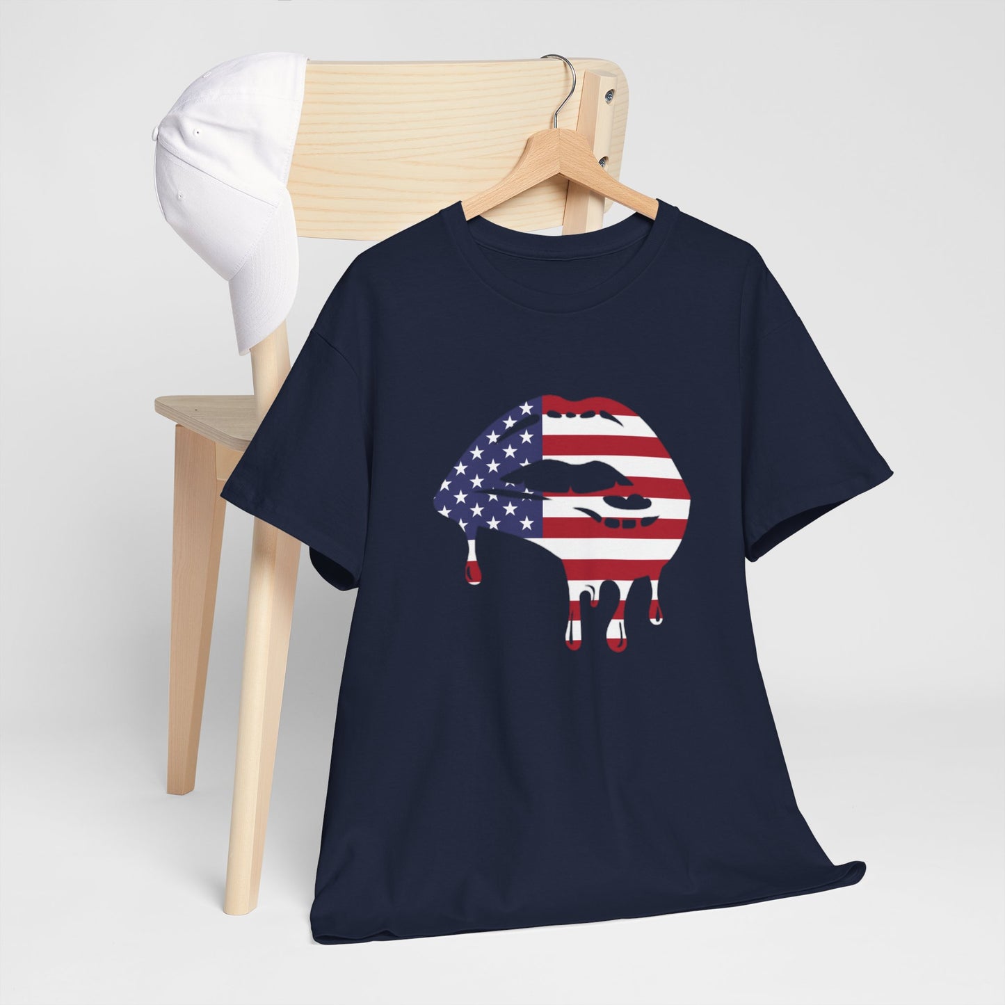Patriotic Lips Unisex Heavy Cotton Tee