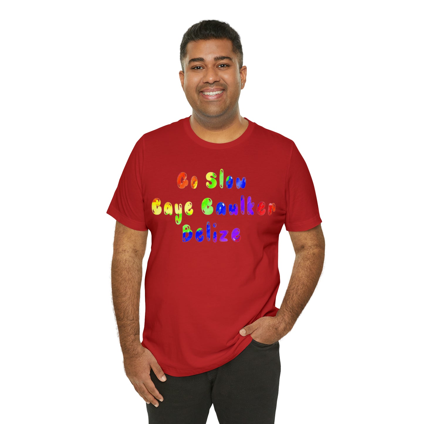 Go Slow Rainbow Unisex Jersey Short Sleeve Tee