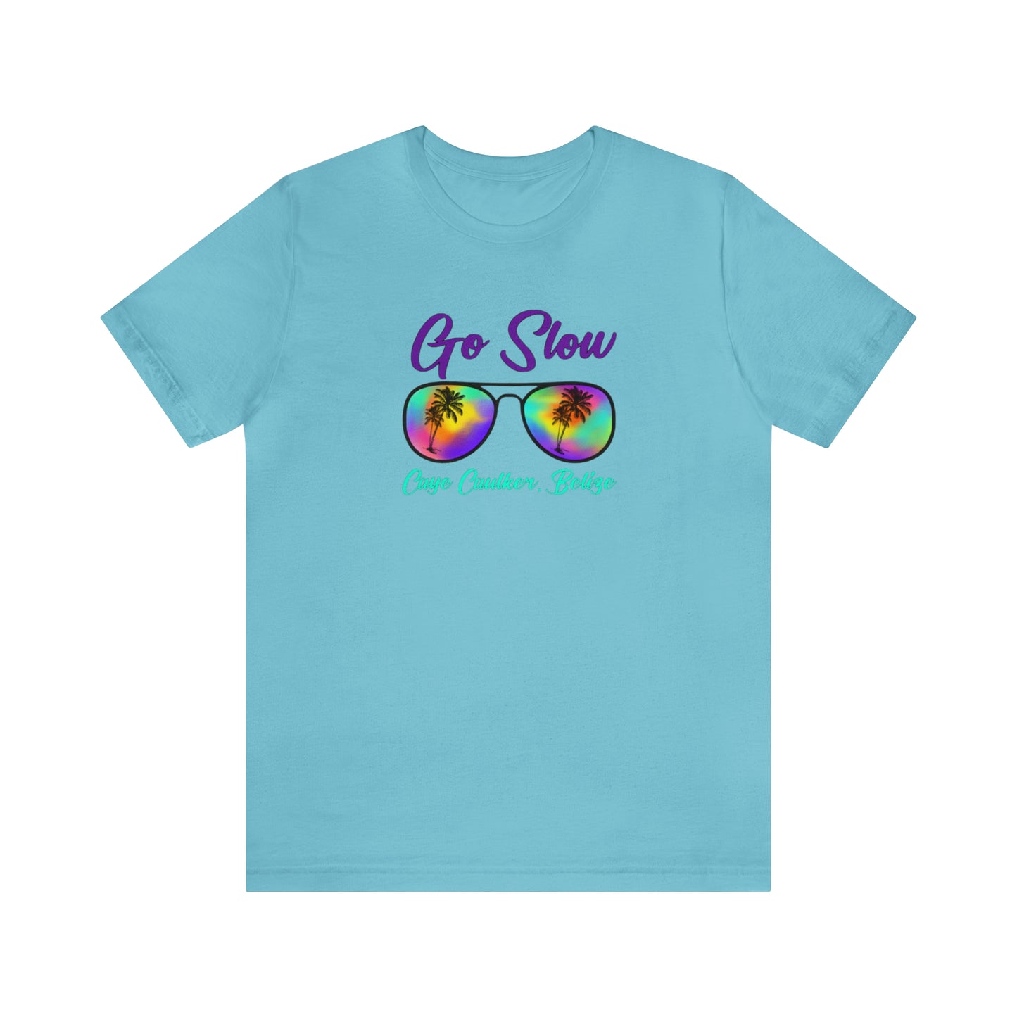 Unisex  Go Slow Purple Short Sleeve Tee