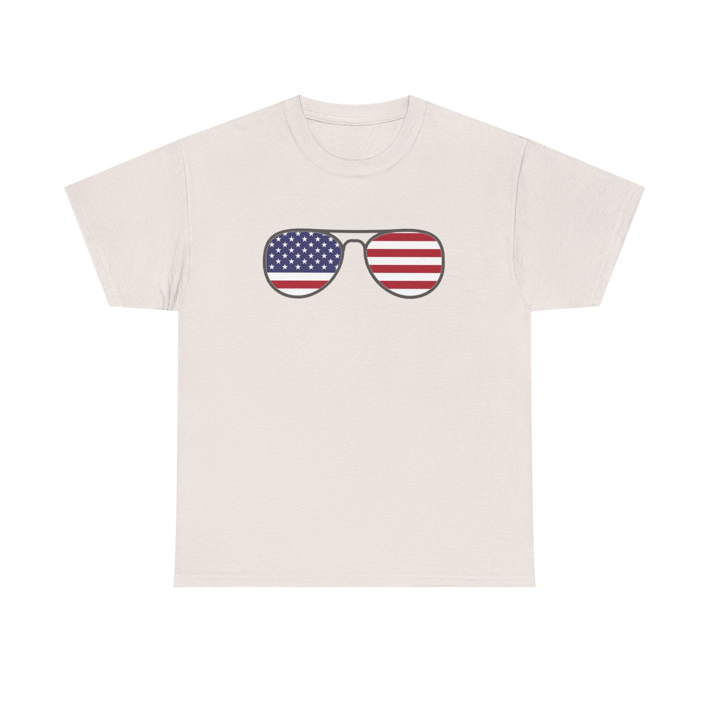 Patriotic Sunglasses Unisex Heavy Cotton Tee