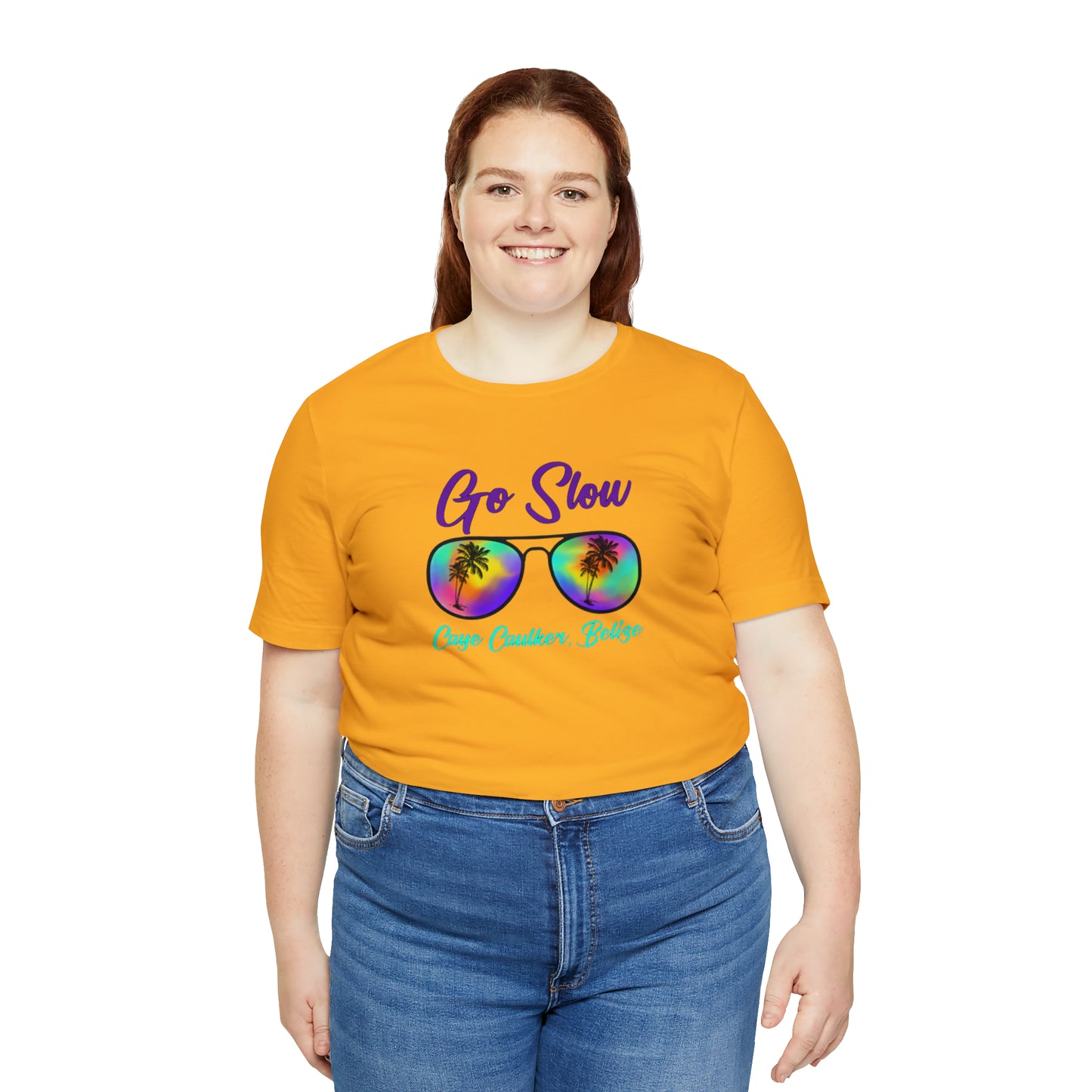 Unisex  Go Slow Purple Short Sleeve Tee