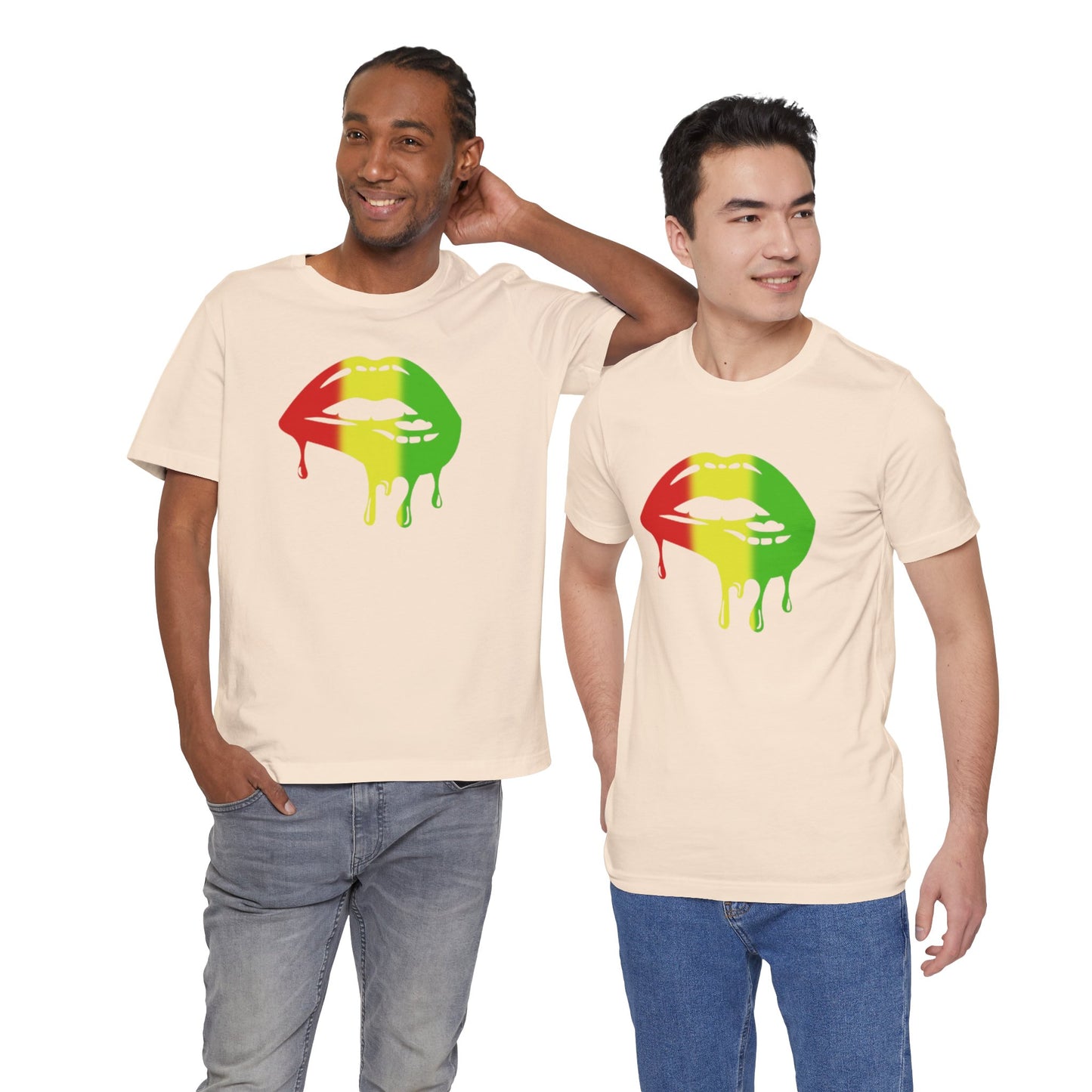 Rasta Lips Unisex Jersey Short Sleeve Tee