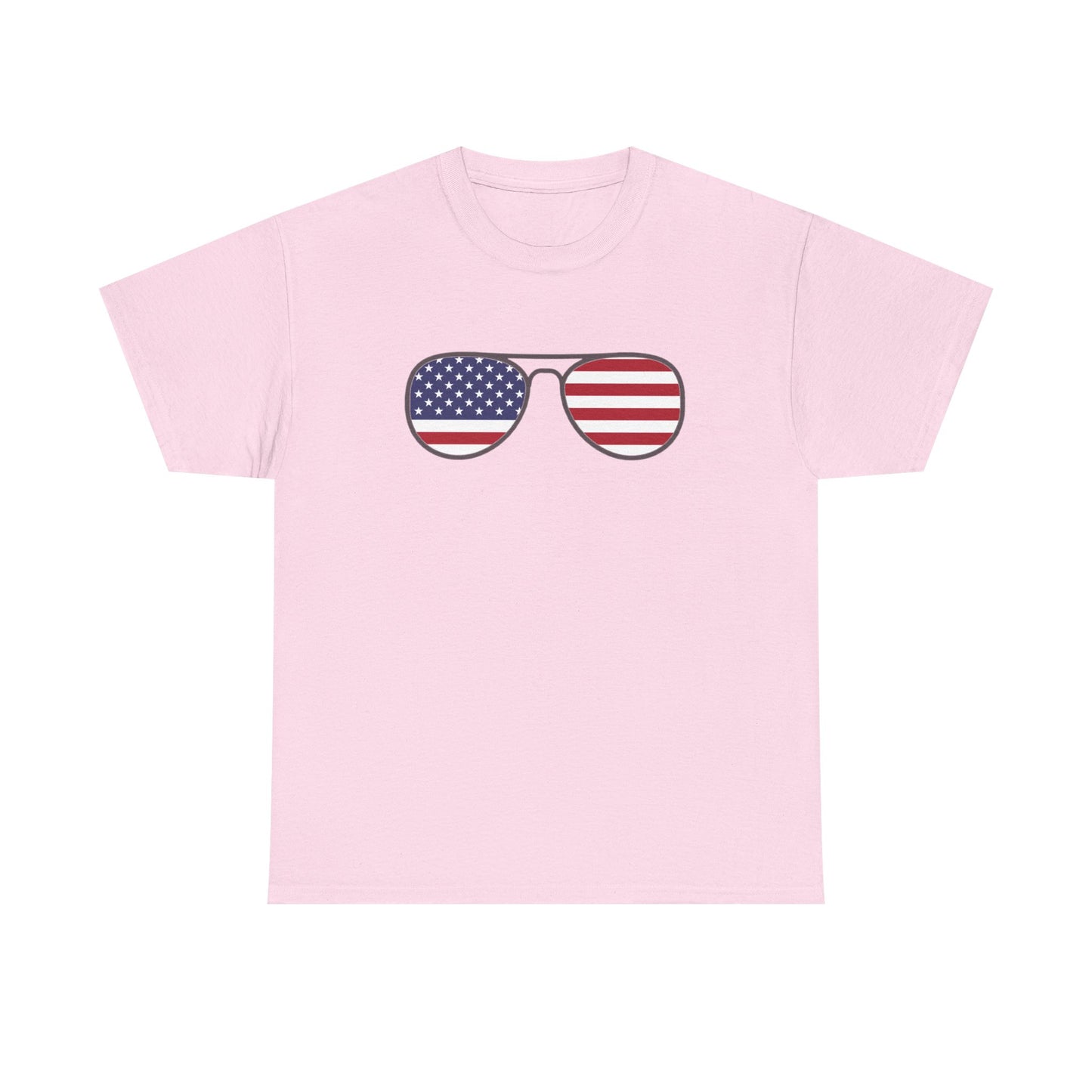 Patriotic Sunglasses Unisex Heavy Cotton Tee