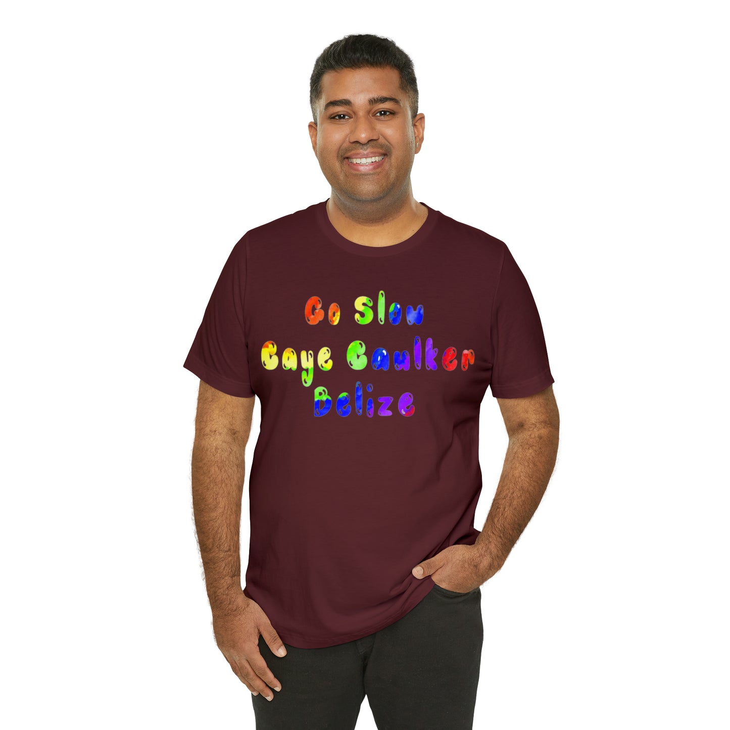 Go Slow Rainbow Unisex Jersey Short Sleeve Tee
