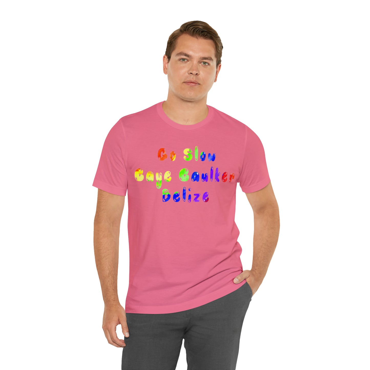 Go Slow Rainbow Unisex Jersey Short Sleeve Tee
