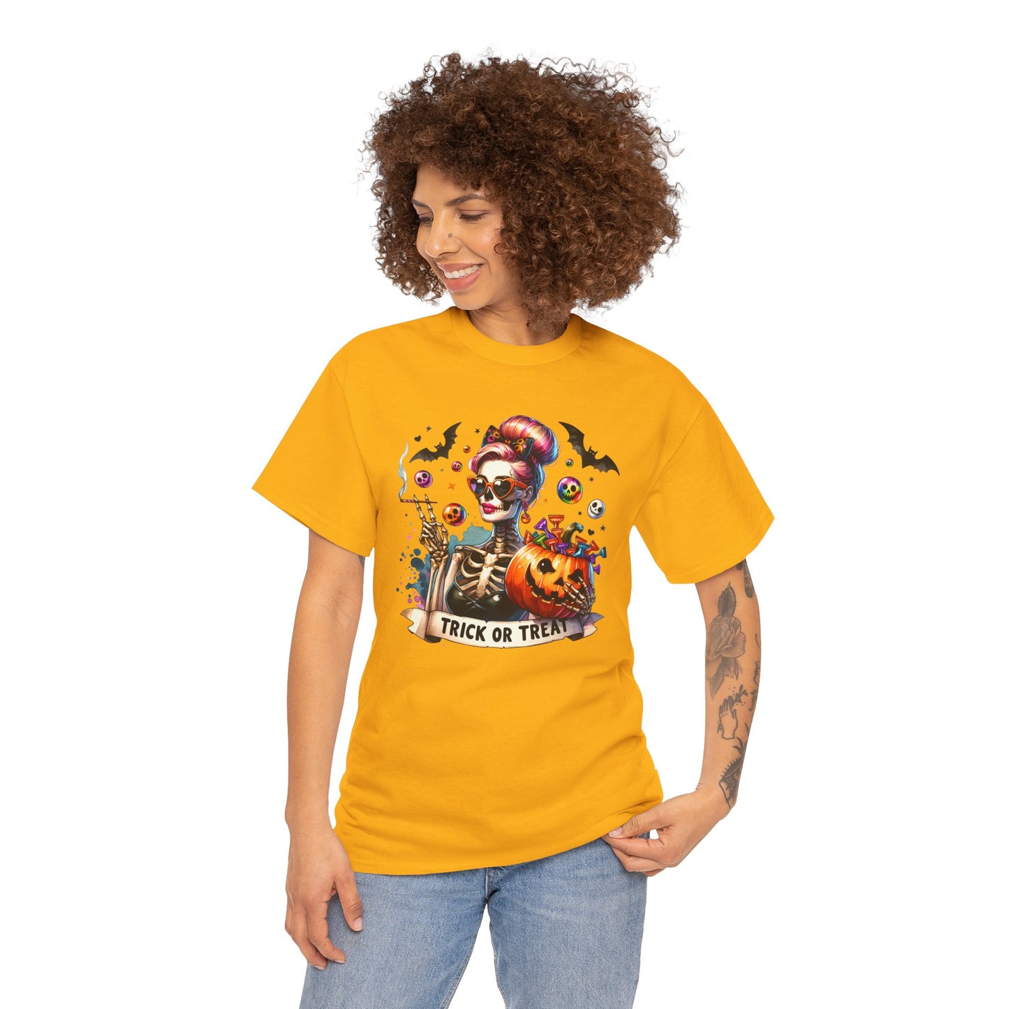 Pumpkin Girl Unisex Heavy Cotton Tee