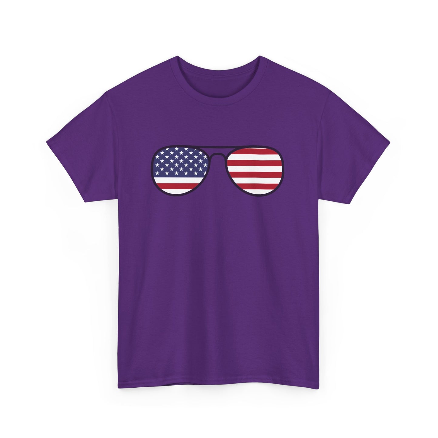 Patriotic Sunglasses Unisex Heavy Cotton Tee