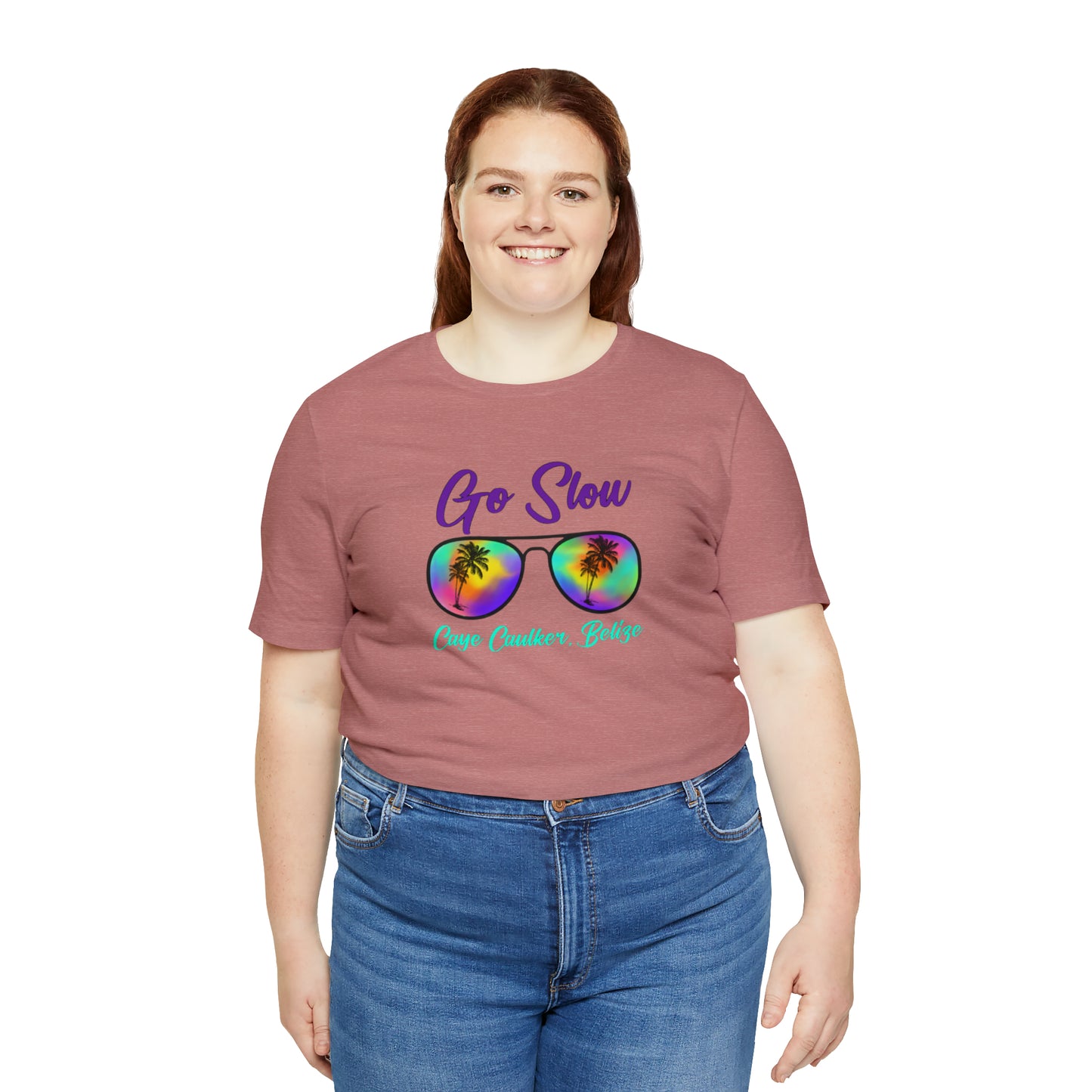 Unisex  Go Slow Purple Short Sleeve Tee