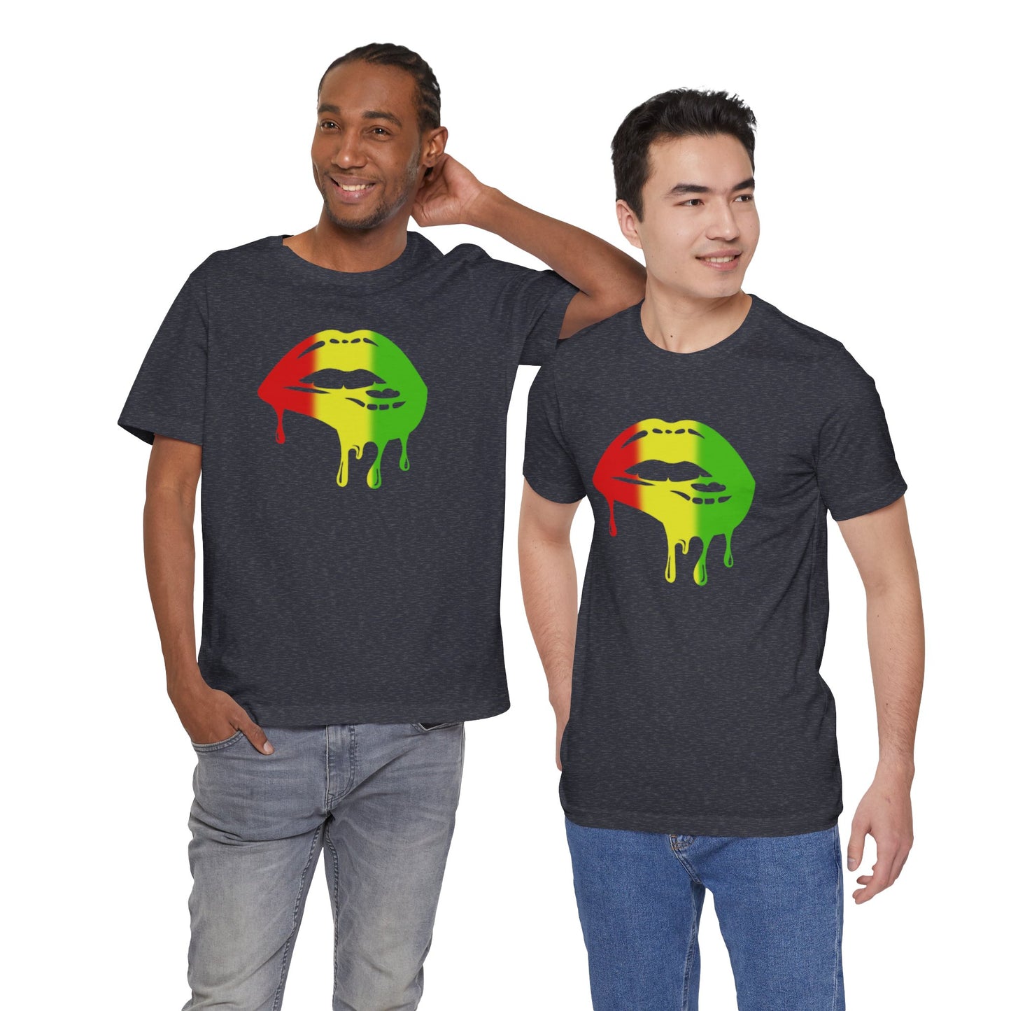 Rasta Lips Unisex Jersey Short Sleeve Tee