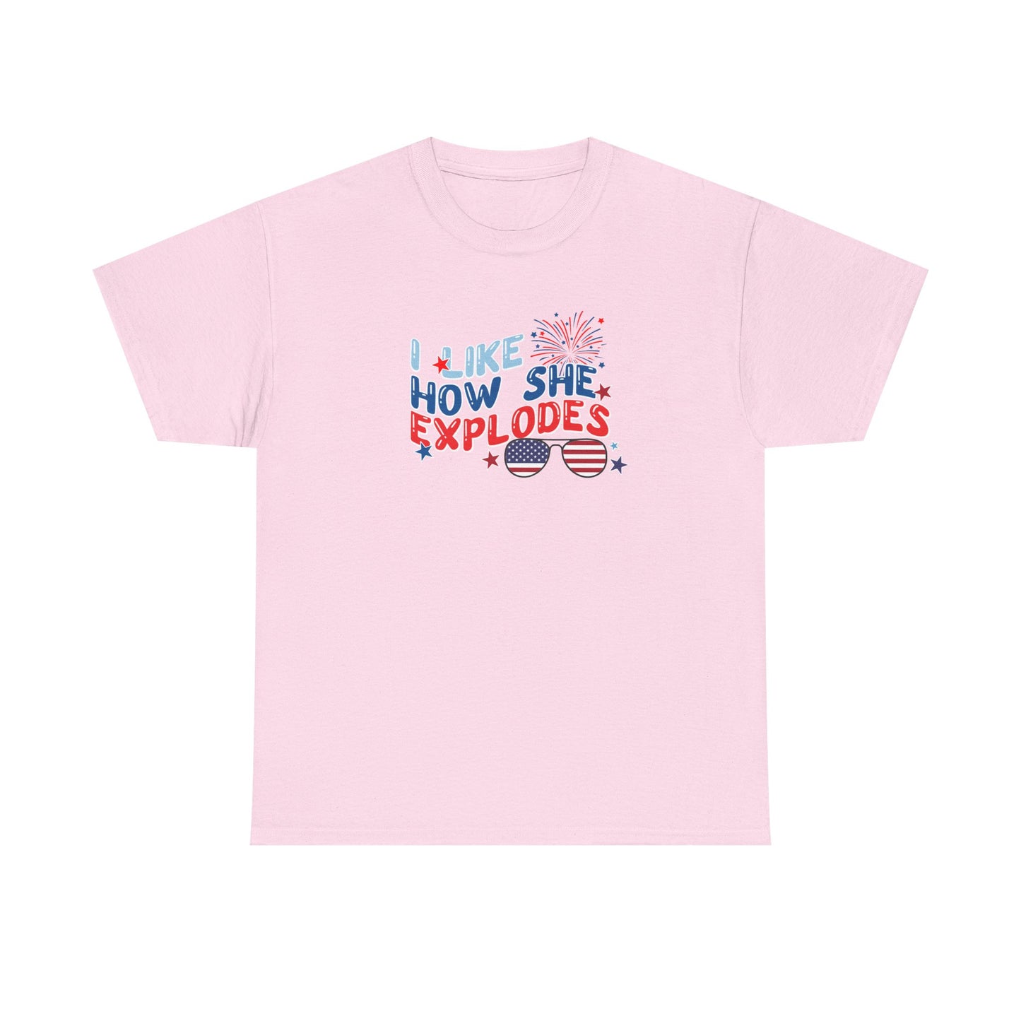 Exploding 4th of July Unisex Heavy Cotton Tee