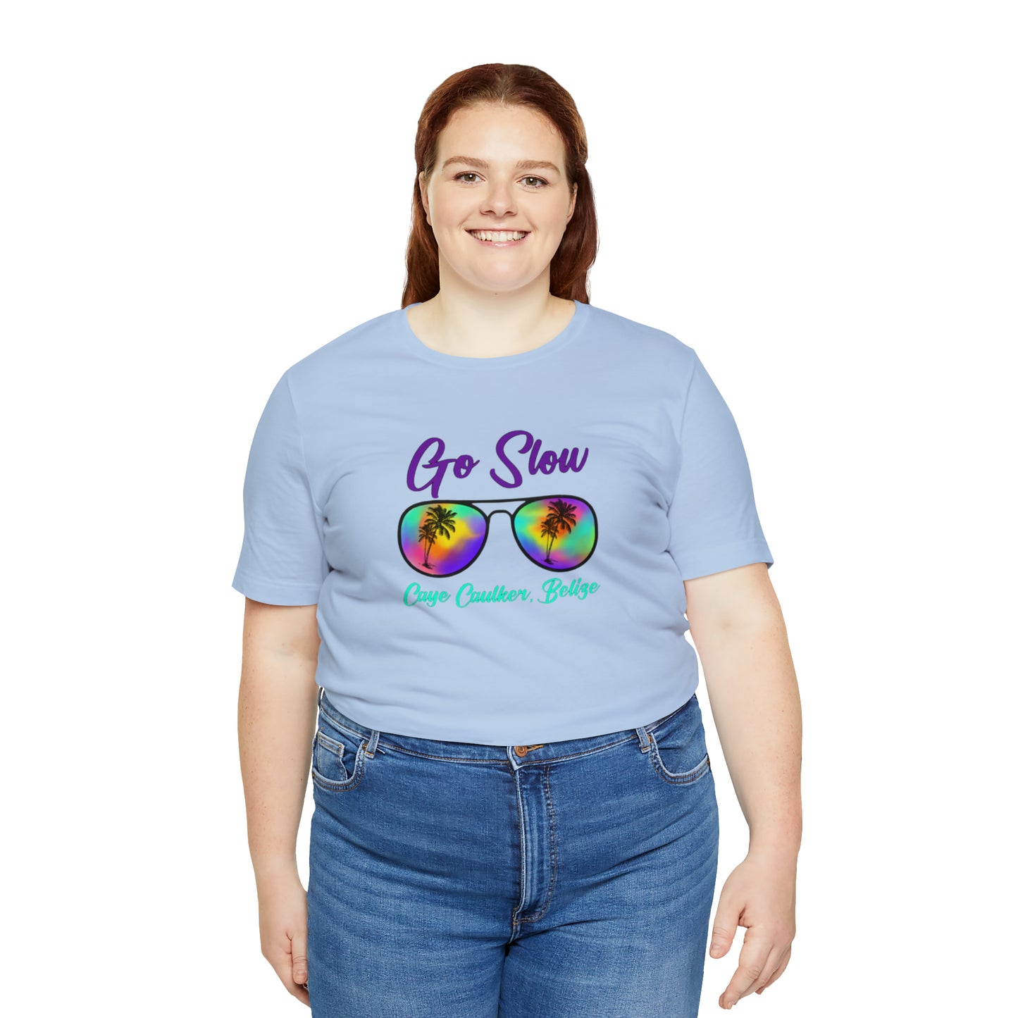 Unisex  Go Slow Purple Short Sleeve Tee