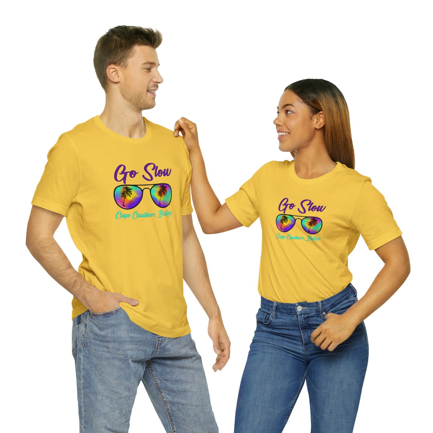 Unisex  Go Slow Purple Short Sleeve Tee