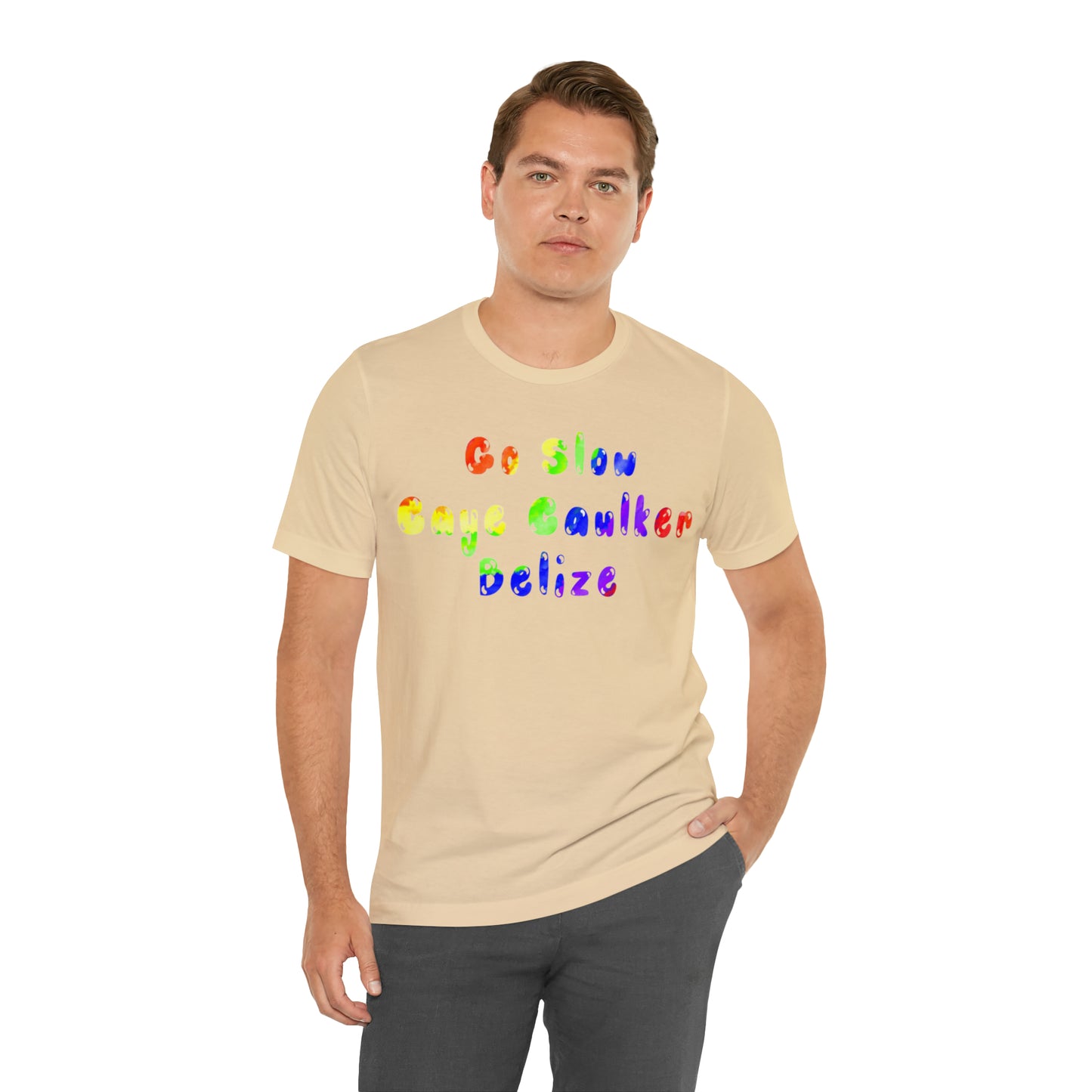 Go Slow Rainbow Unisex Jersey Short Sleeve Tee