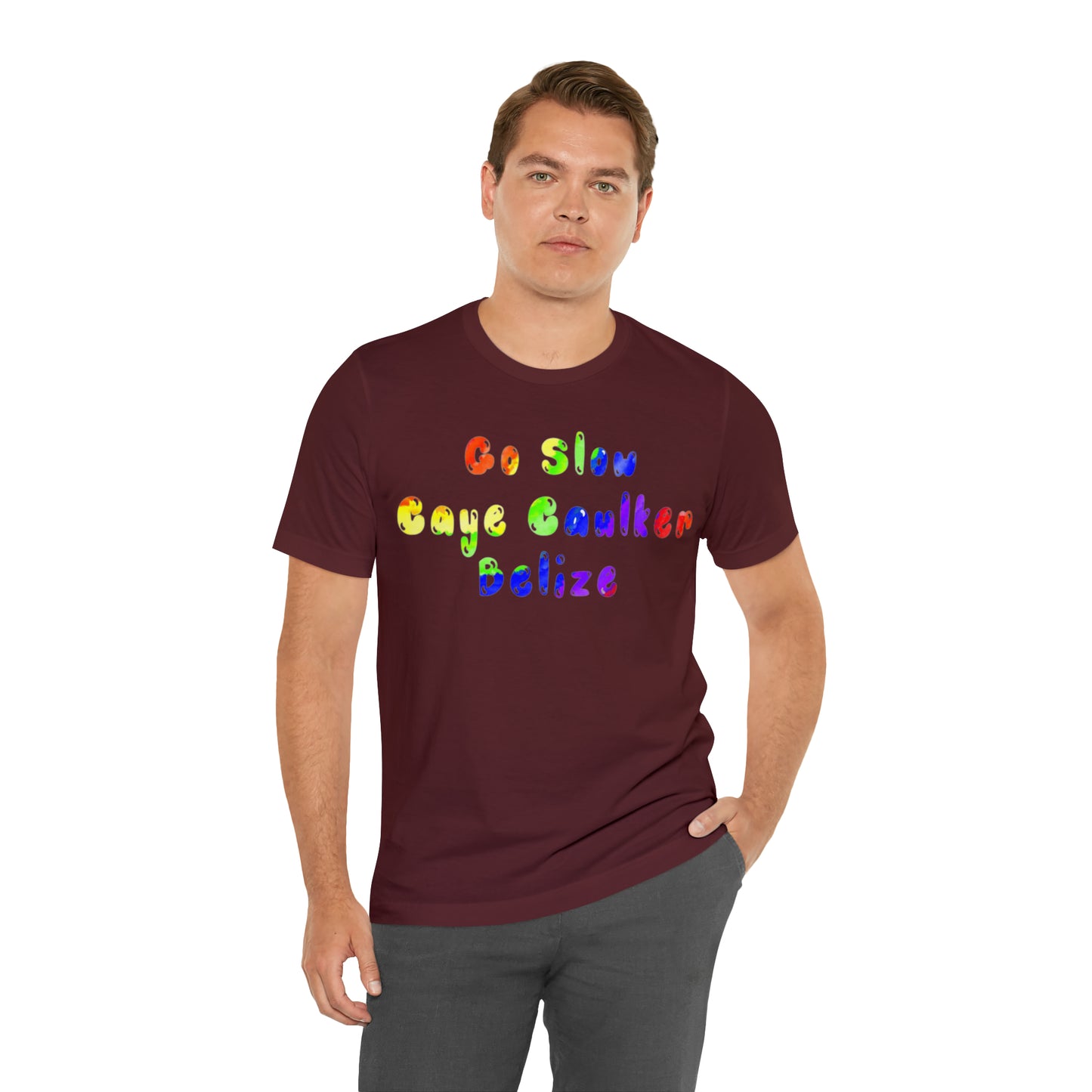 Go Slow Rainbow Unisex Jersey Short Sleeve Tee