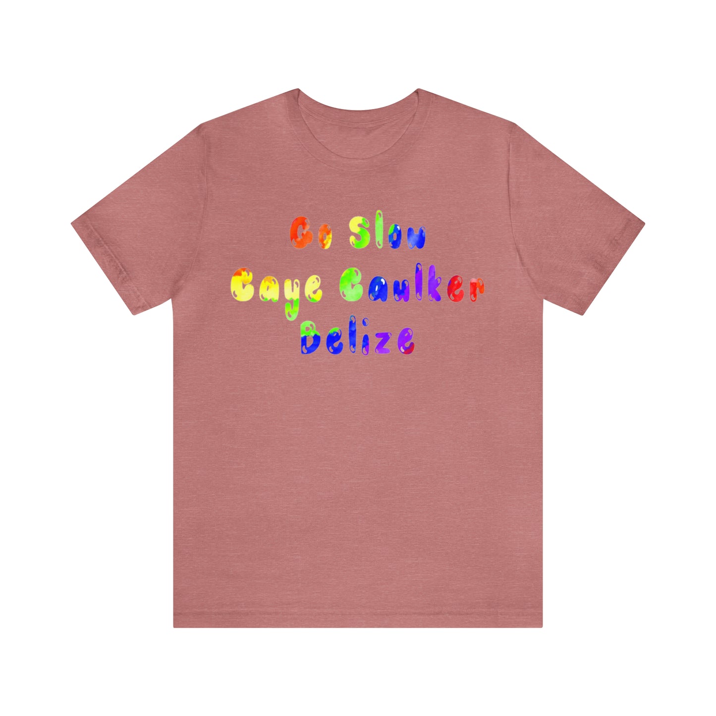 Go Slow Rainbow Unisex Jersey Short Sleeve Tee