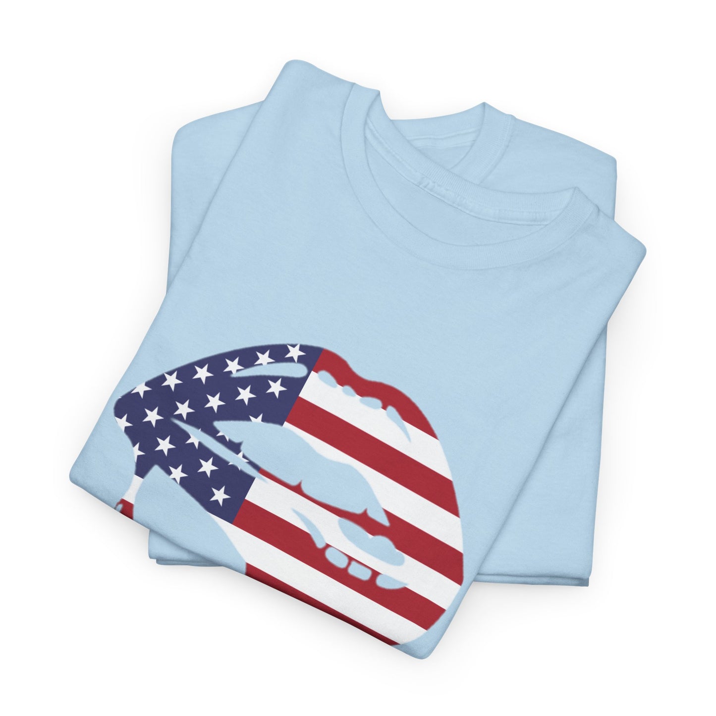 Patriotic Lips Unisex Heavy Cotton Tee