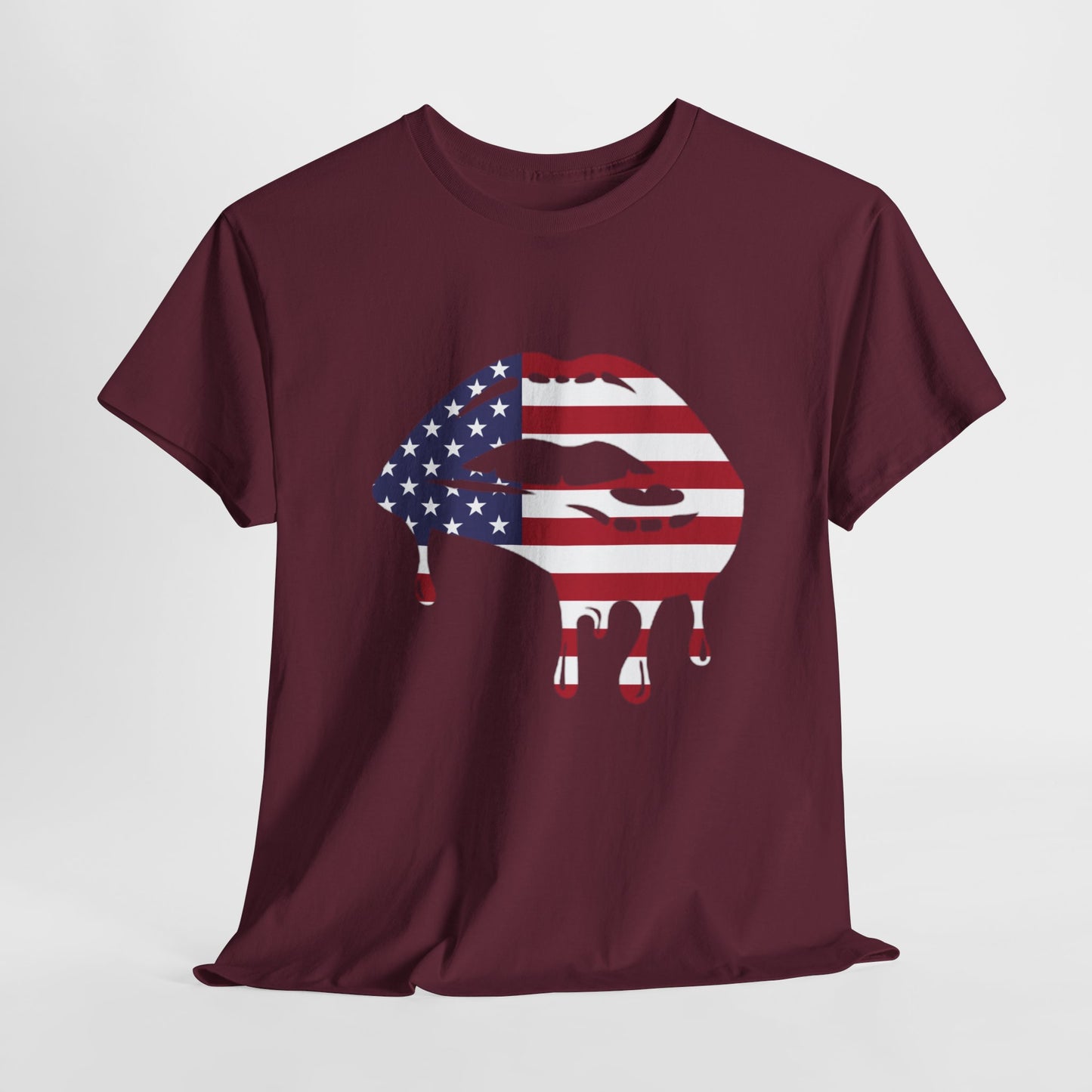 Patriotic Lips Unisex Heavy Cotton Tee