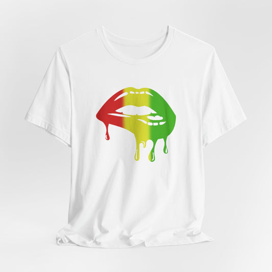 Rasta Lips Unisex Jersey Short Sleeve Tee