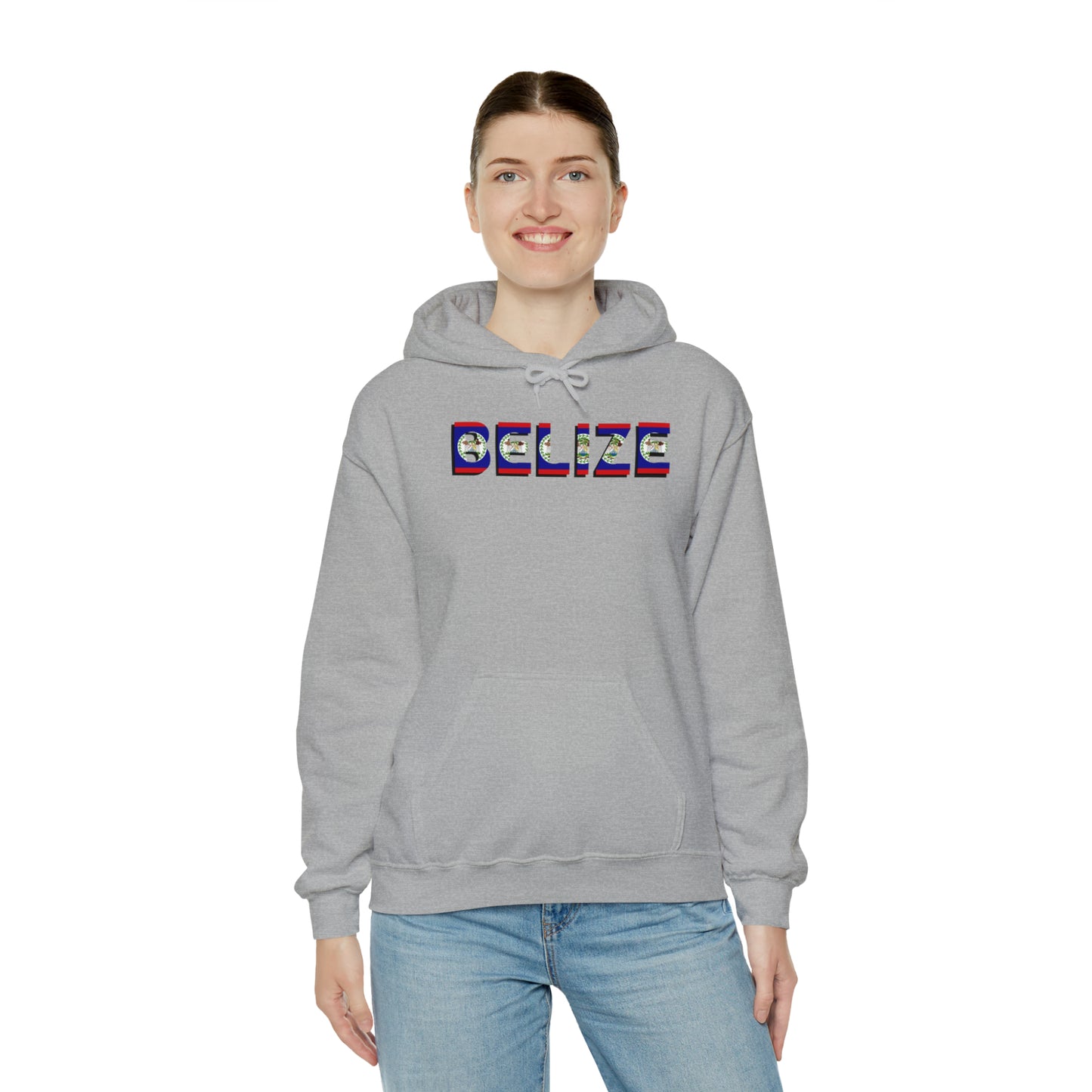 Belize flag Unisex Heavy Blend™ Hooded Sweatshirt