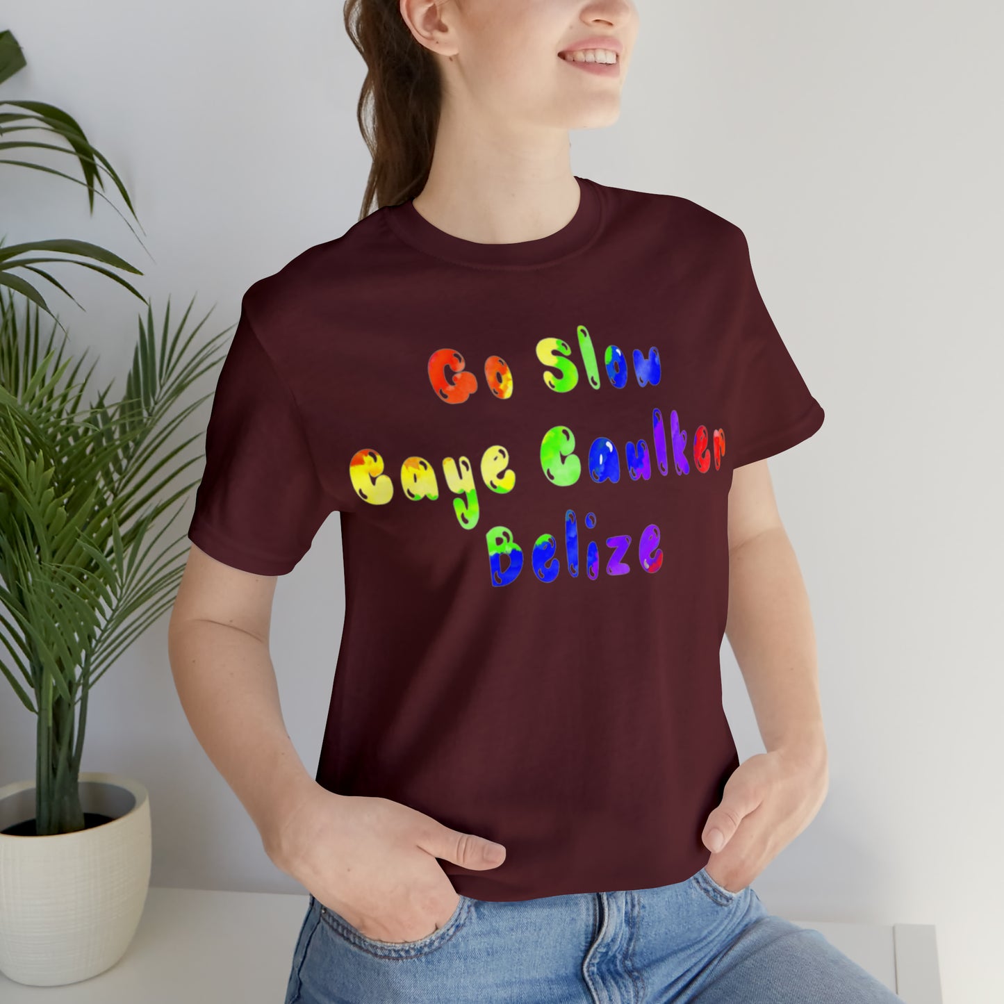 Go Slow Rainbow Unisex Jersey Short Sleeve Tee