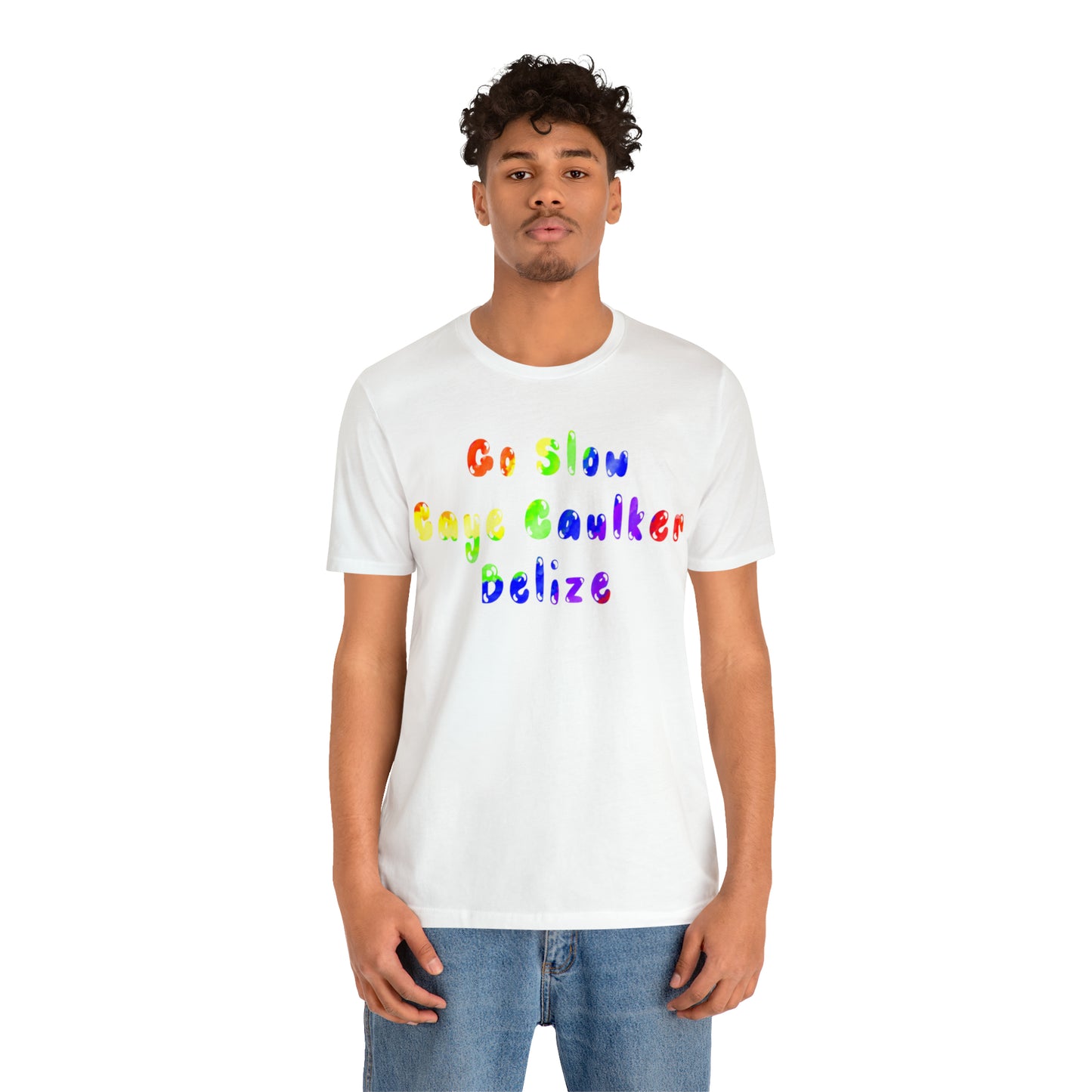 Go Slow Rainbow Unisex Jersey Short Sleeve Tee