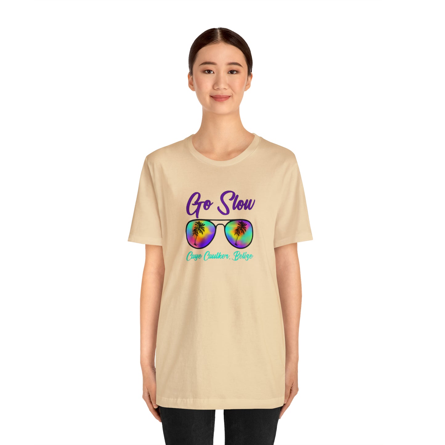 Unisex  Go Slow Purple Short Sleeve Tee